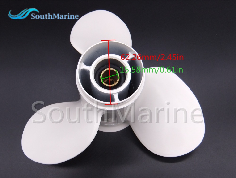 SouthMarine F15-06090000-9 F15-06090000 Propeller Assy for Parsun HDX Makara F9.9 F15 F15A F20A T15 T9.9 Outboard Motor 9 1/4x9-J