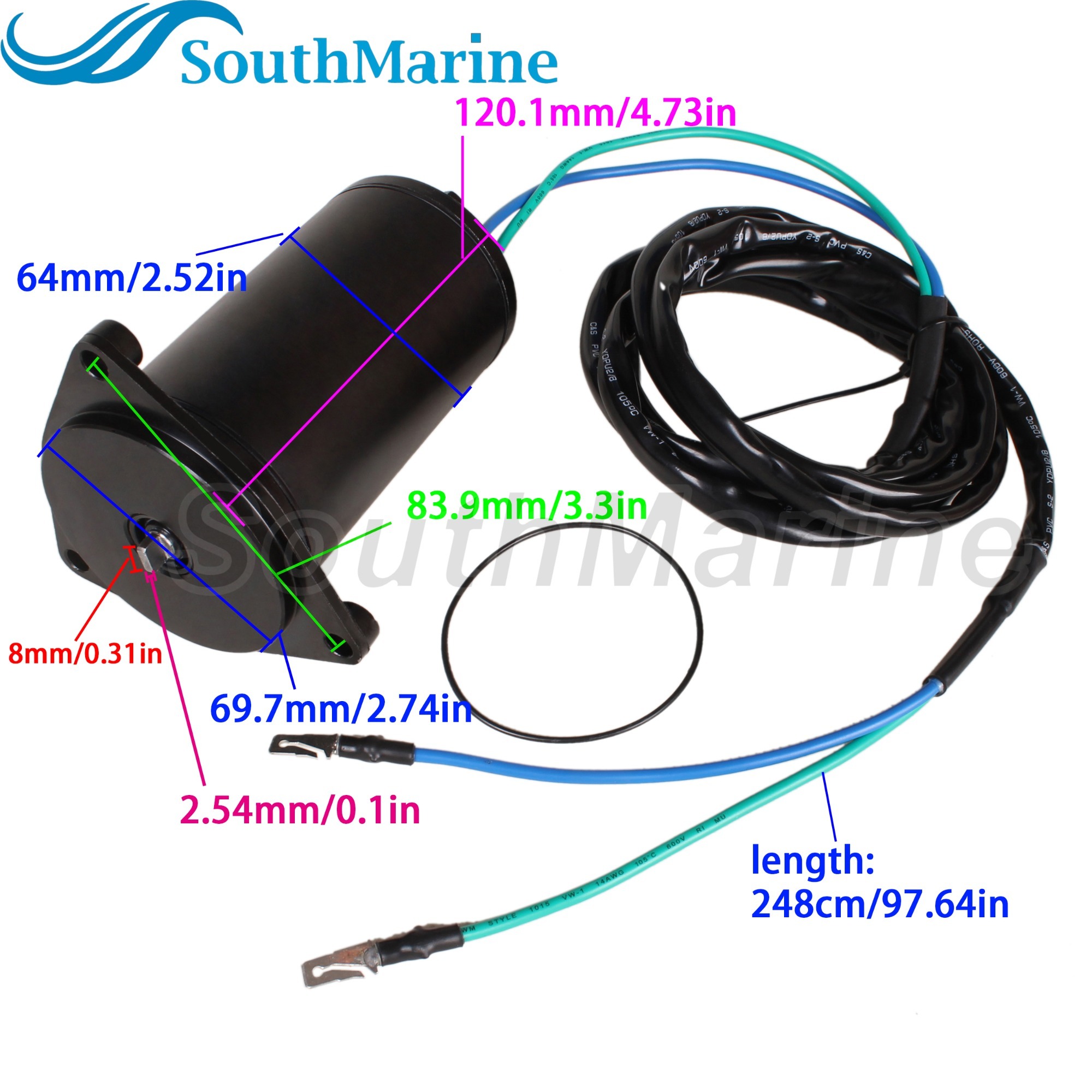 Outboard 0394176 0391264 393259 393988 437666 18-6759 Tilt Trim Motor for Evinrude Johnson 110HP-140HP, 8M6007523 for Mercury