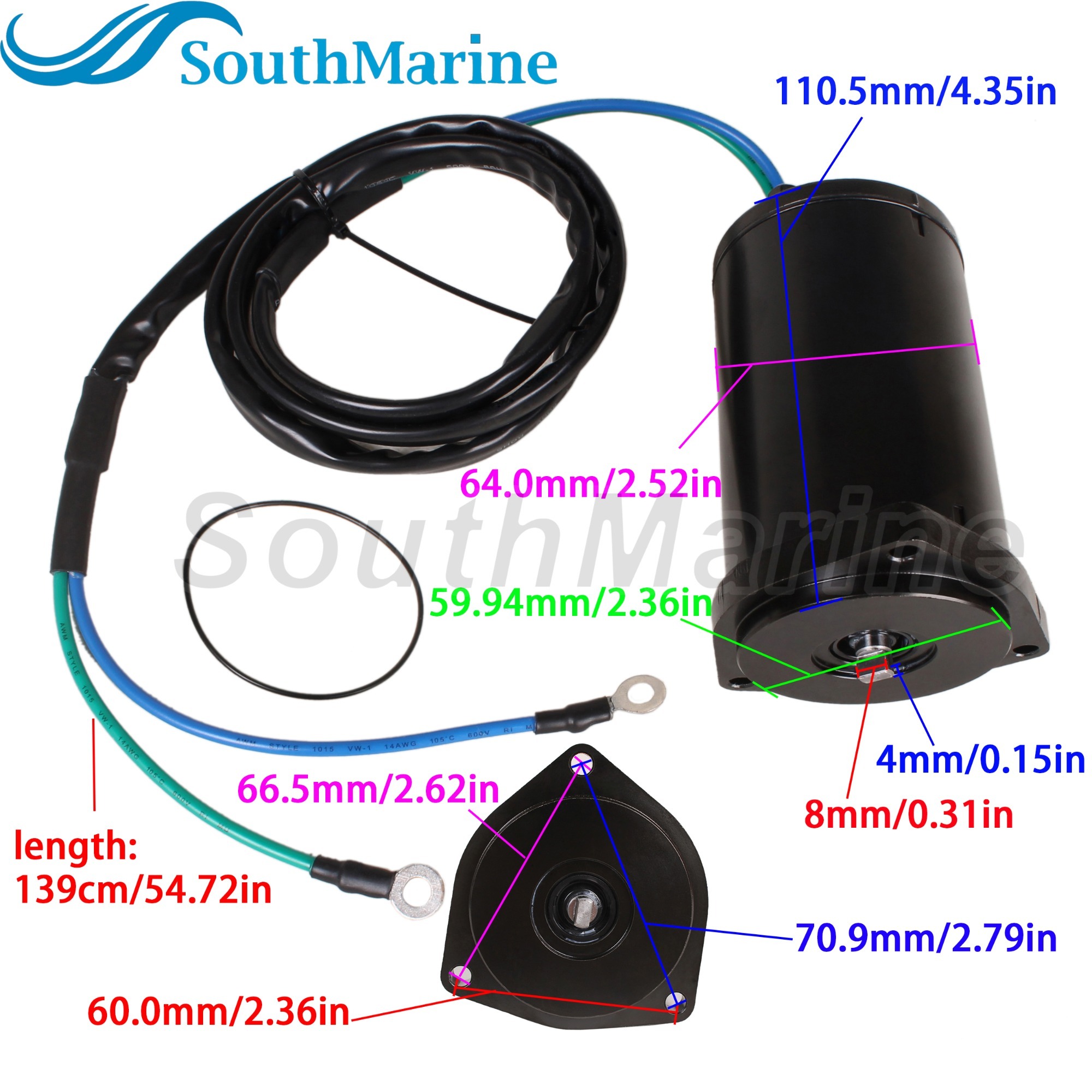 Outboard Motor 62X-43880-00 62X-43880-01 62X-43880-09 18-6789 6266 10833N PT611NM Tilt Trim Motor for Yamaha 40HP 50HP C40 C50