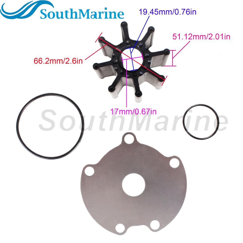 Boat Engine 47-59362T6 59362Q01 18-3087 Water Pump Impeller Repair Kit for Mercury MerCruiser Bravo 1 2 3 4.3L 5.0L 5.7L 7.4L V8