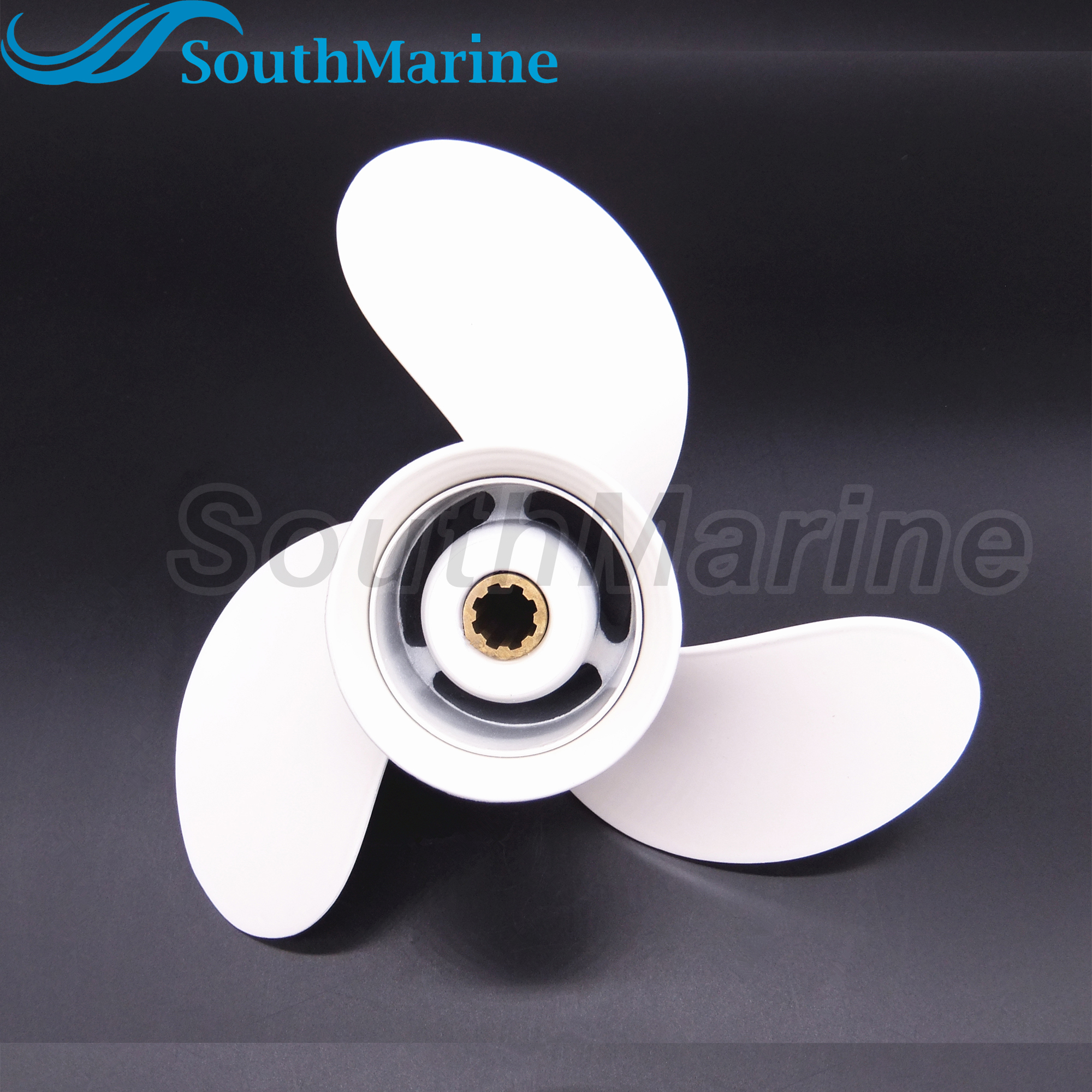 Outboard Motor 9.25x9 683-45945-00-EL Aluminum Alloy Propeller for Yamaha 9.9HP 15HP Boat Motor Prop, Size 9 1/4x9-J