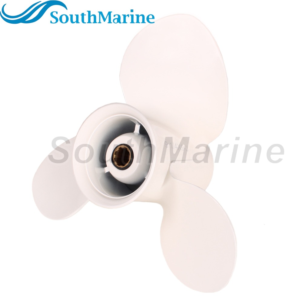 Outboard Motor 9.25x9 63V-45945-00-EL Aluminum Alloy Propeller for Yamaha 9.9HP 15HP 20HP Boat Motor Prop, Size 9 1/4x9-J
