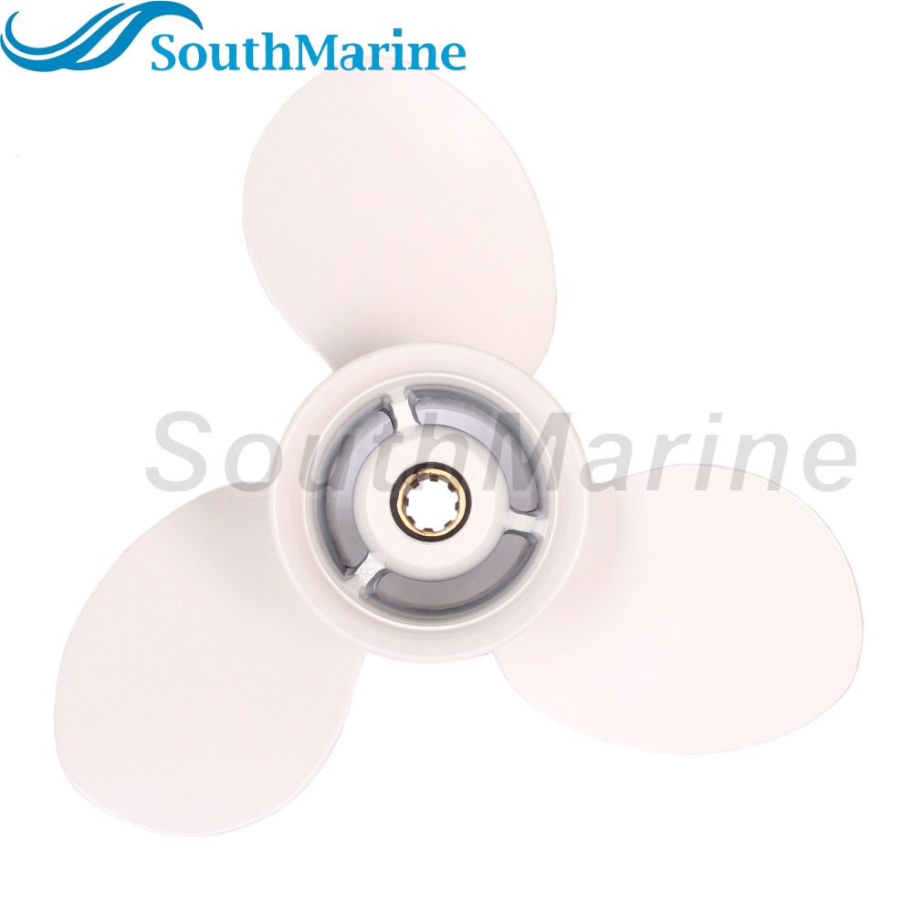 Outboard Motor 9.25x9 63V-45945-00-EL Aluminum Alloy Propeller for Yamaha 9.9HP 15HP 20HP Boat Motor Prop, Size 9 1/4x9-J
