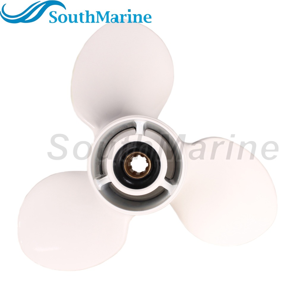 Outboard Motor 9.25x9 63V-45945-00-EL Aluminum Alloy Propeller for Yamaha 9.9HP 15HP 20HP Boat Motor Prop, Size 9 1/4x9-J