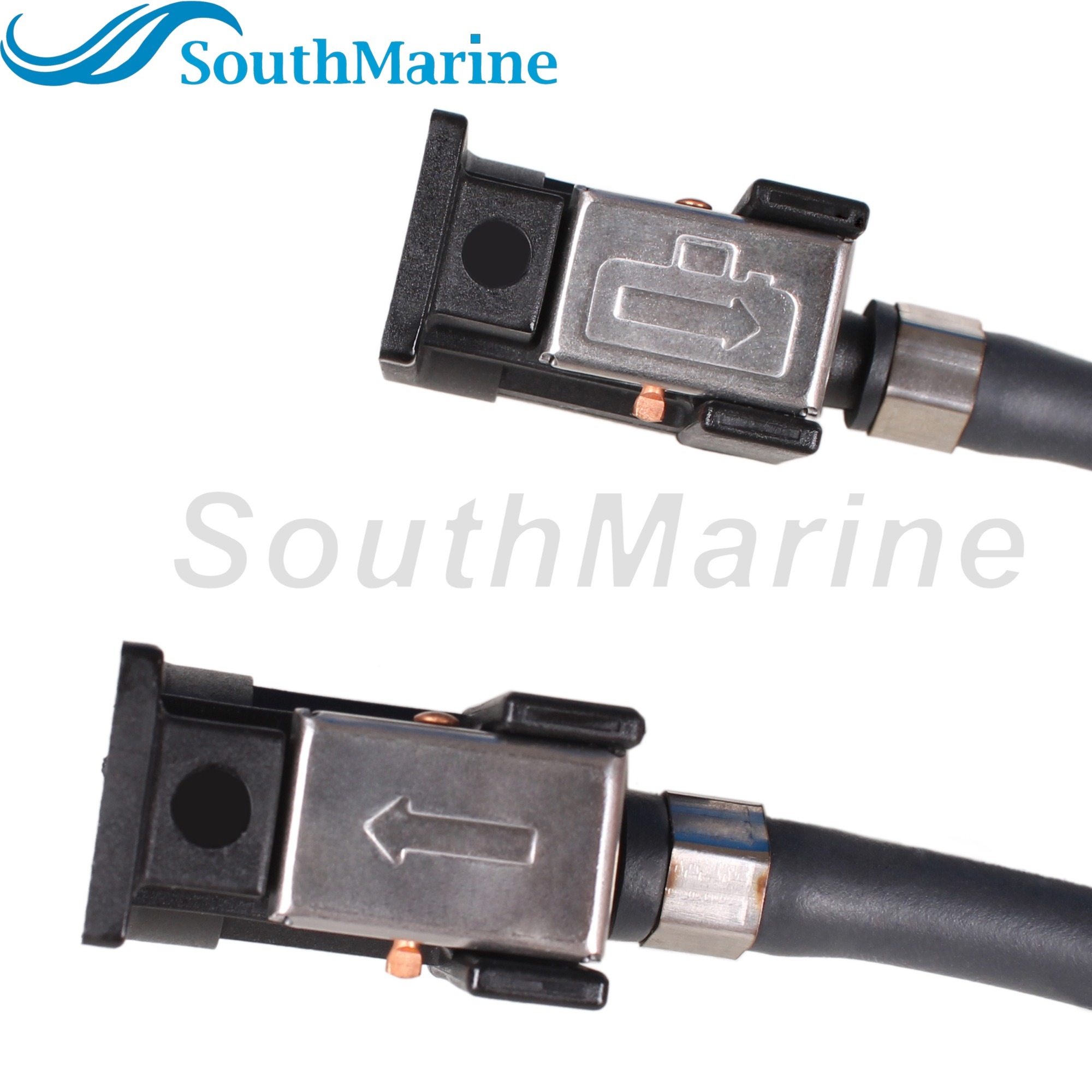 Boat Motor Fuel Line Hose with connector and Primer Assy 6Y2-24306-55-00 6Y2-24306-56-00 for Yamaha Outboard Motors , 6mm/1/4in Pipe, 3m length
