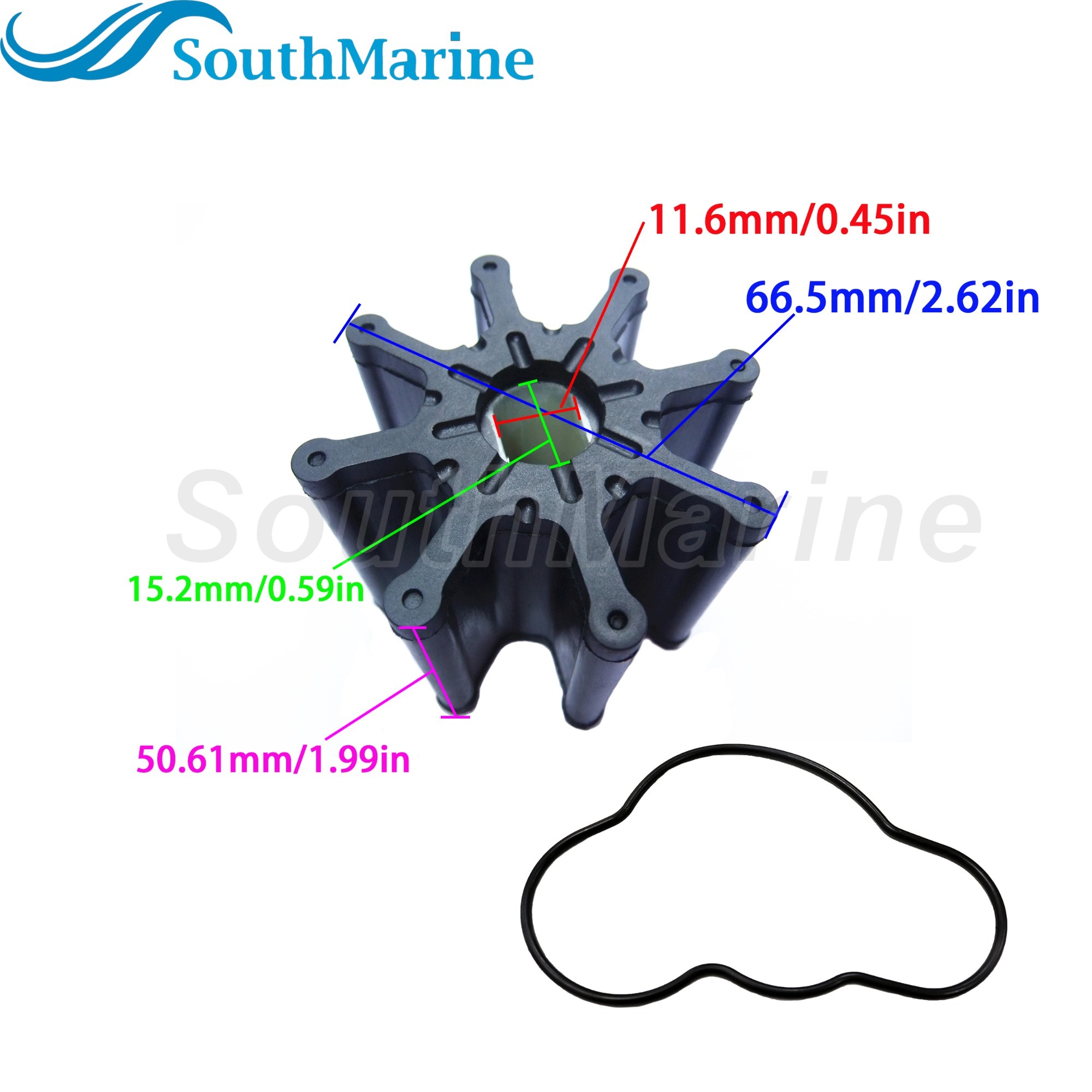 47-862232A 2 47-862232 A 2 47-862232A2 18-3016 Water Pump Impeller for Mercury Mercruiser 4.3L 5.0L 5.7L 6.2L 8.1L sterndrive Engines