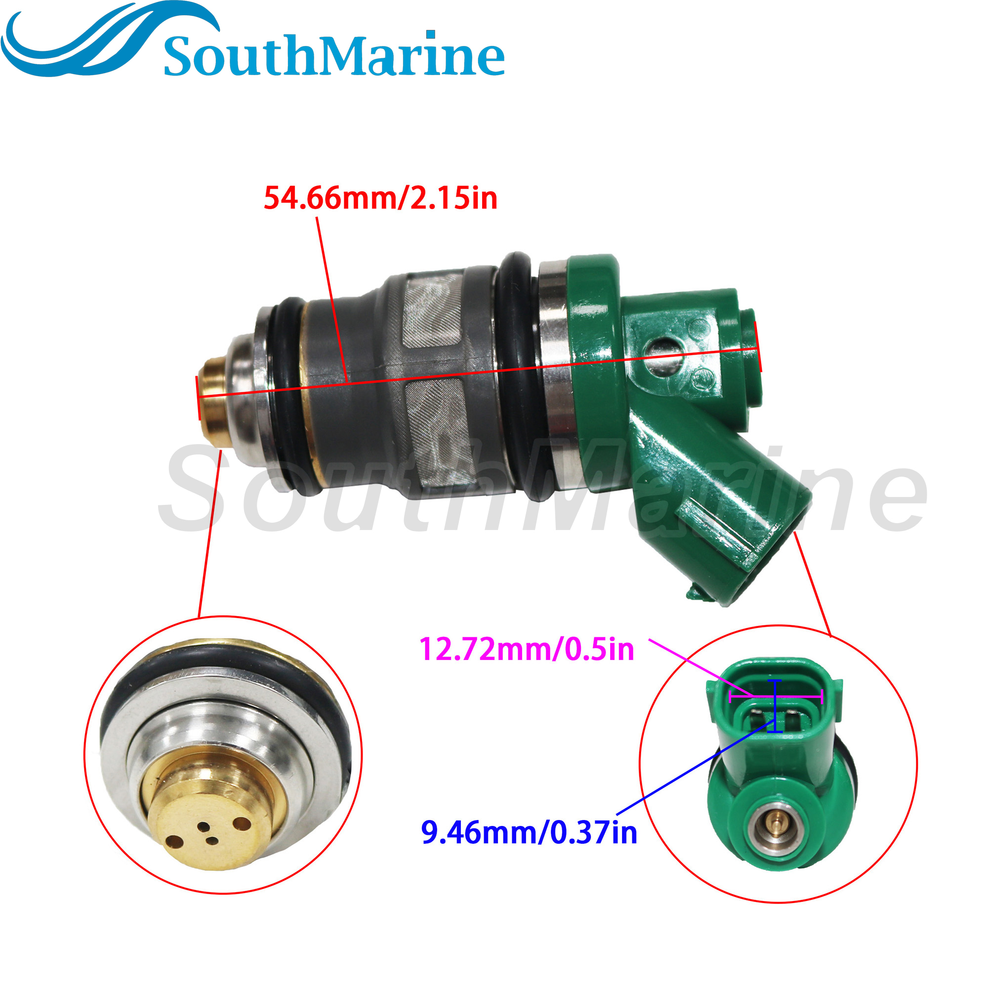 Boat Engine 1571087J00 15710-87J00 Fuel Injector for Suzuki DF40 DF50 1999-2010 Outboard Motor 40HP 50HP
