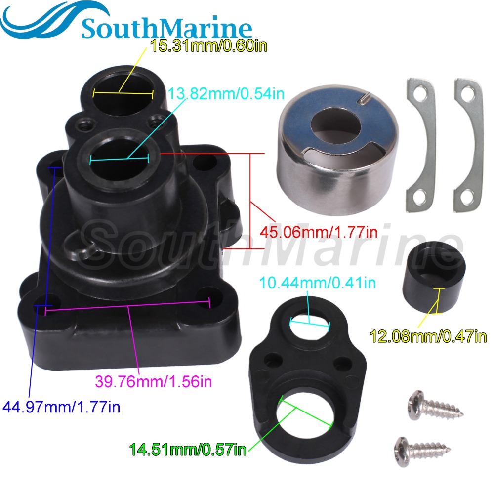 Boat Engine 682-44300-01/02 TE15-04000012 Water Pump Housing w/Cartridge Insert 682-44322-00 for Yamaha Parsun Makara 9.9HP 15HP
