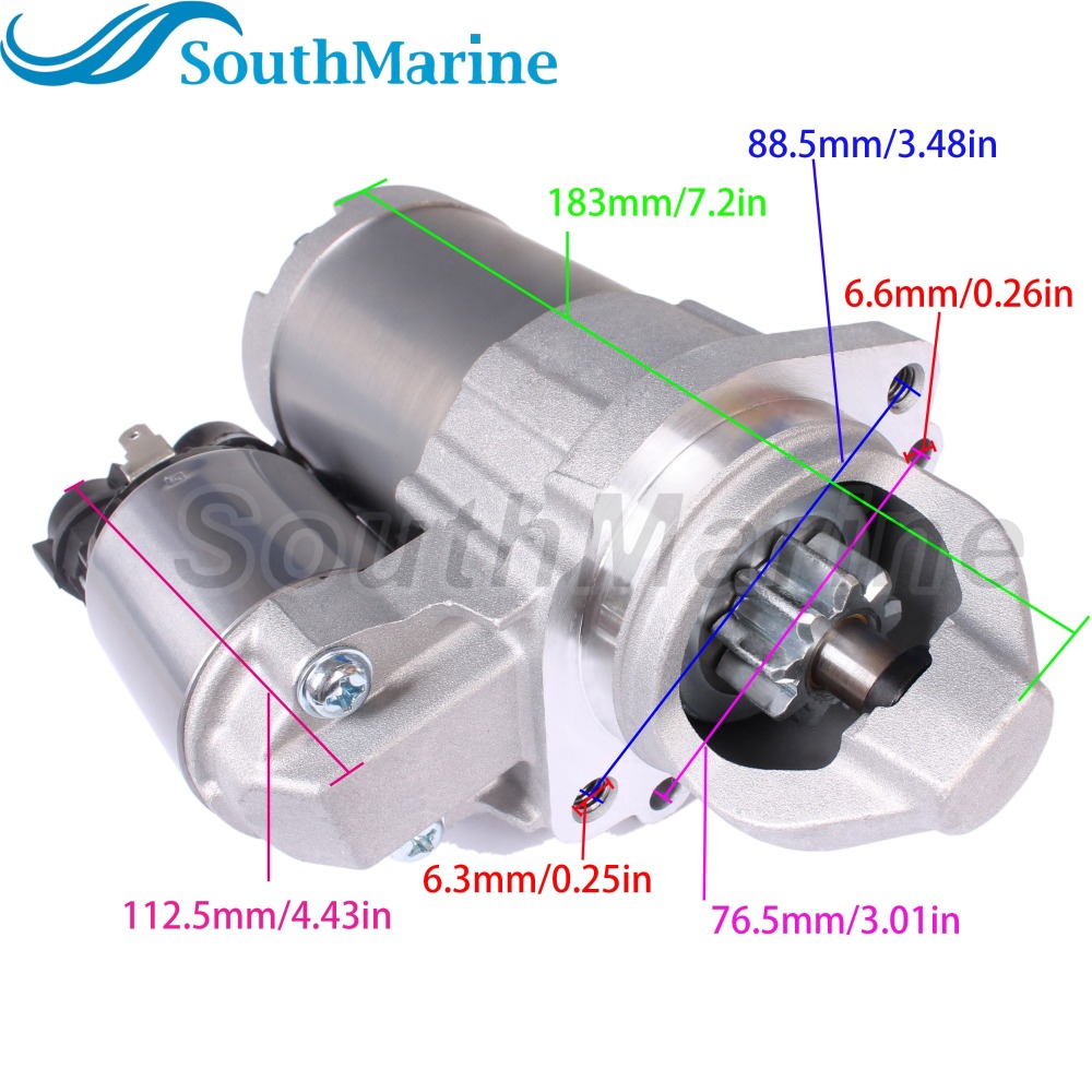 Boat Motor 31100-98L10 18-6962 3448 Starter Motor for Suzuki DF150 DF175 DF200 175HP 200HP 250HP V6, M000TD5872 for MITSUBISHI