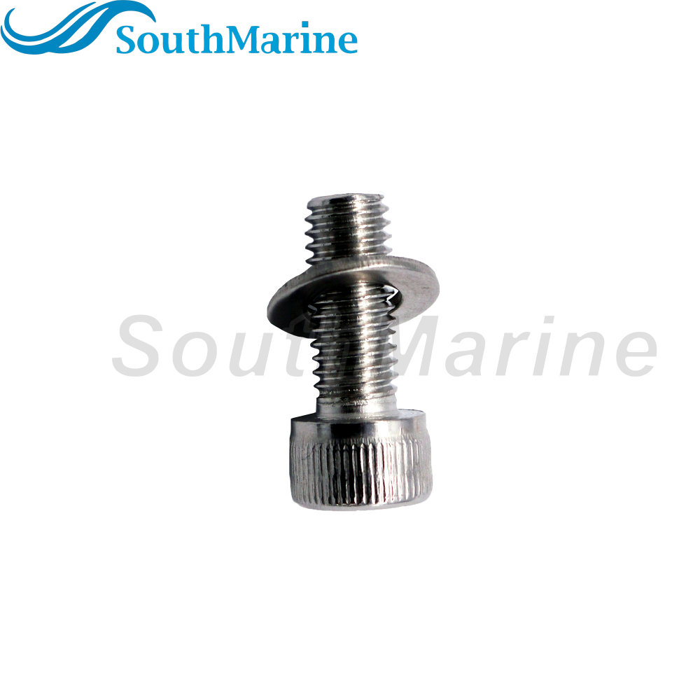 Boat Engine 10-82497020 98-263-34 Trim Tab Anode Screw Bolt with Washer for Mercury Mercruiser Force Mariner 30HP 40HP 45HP 50HP