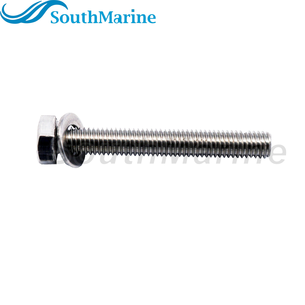 Boat Engine 328096 0328096 Screw / Bolt with Washer for Evinrude Johnson OMC 40HP-225HP, 98-306-02 for SEI, 22366 for GLM