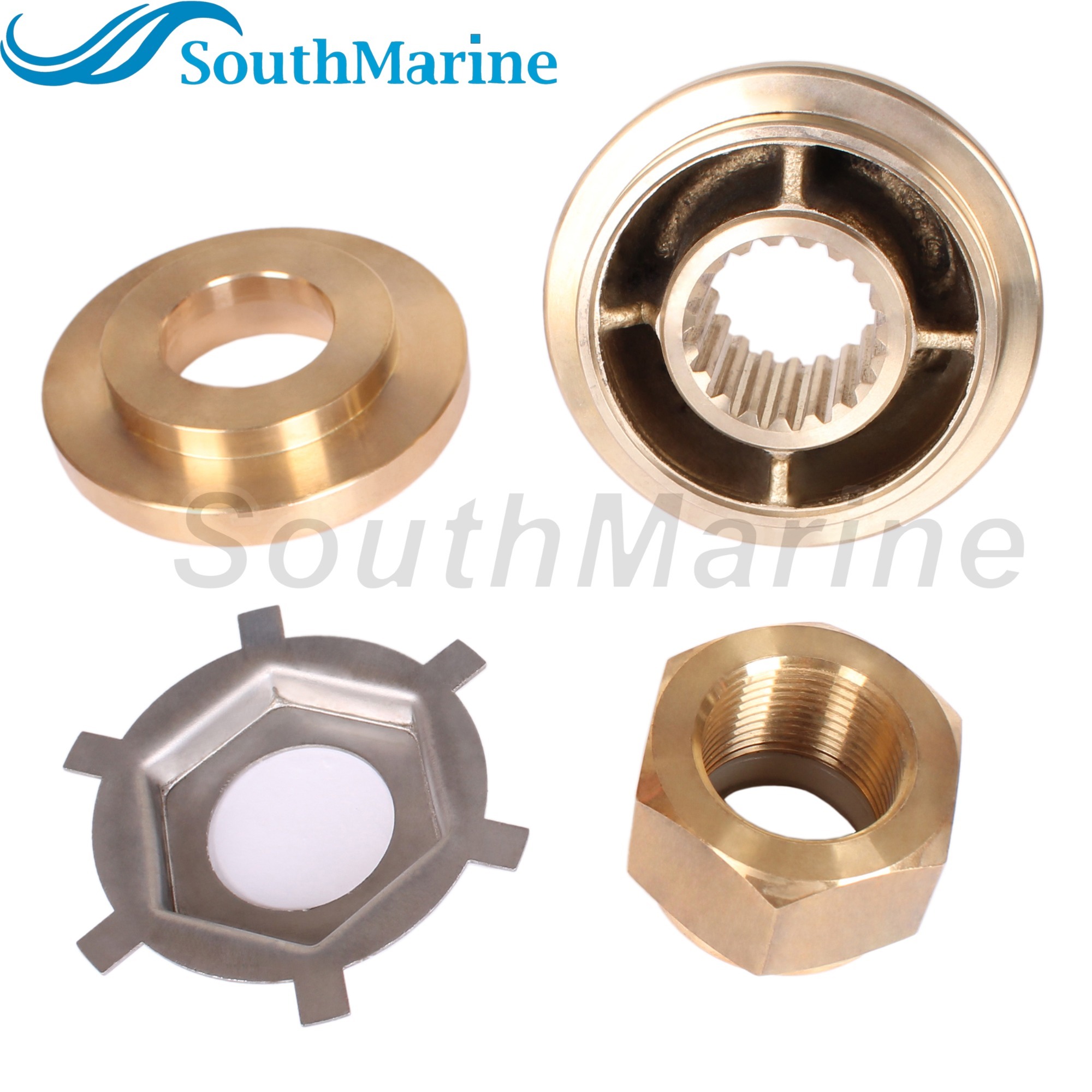 Outboard Motor 55073A2 Washer, 55074T Thrust Hub, 34817 Tab Washer, 82671127 Propeller Nut for Mercury Mercruiser Quicksilver BRAVO