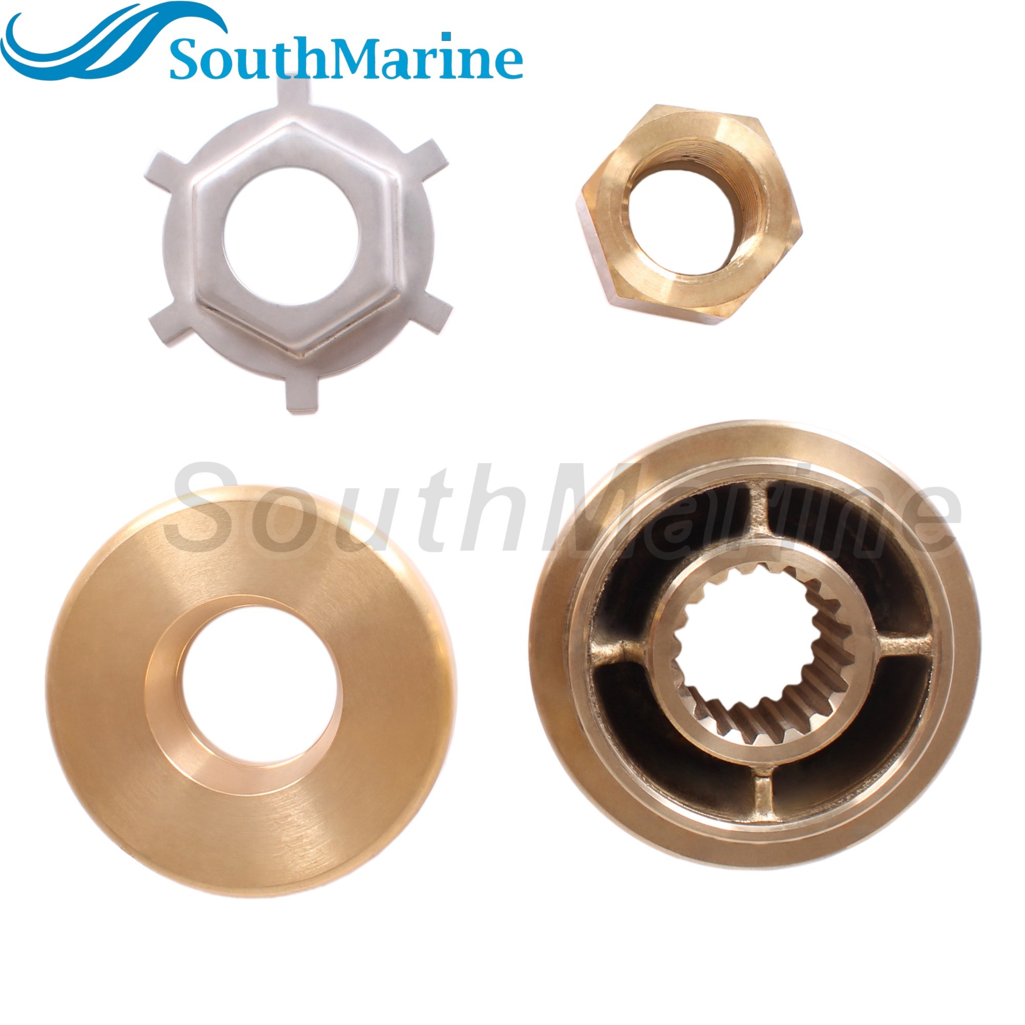 Outboard Motor 55073A2 Washer, 55074T Thrust Hub, 34817 Tab Washer, 82671127 Propeller Nut for Mercury Mercruiser Quicksilver BRAVO