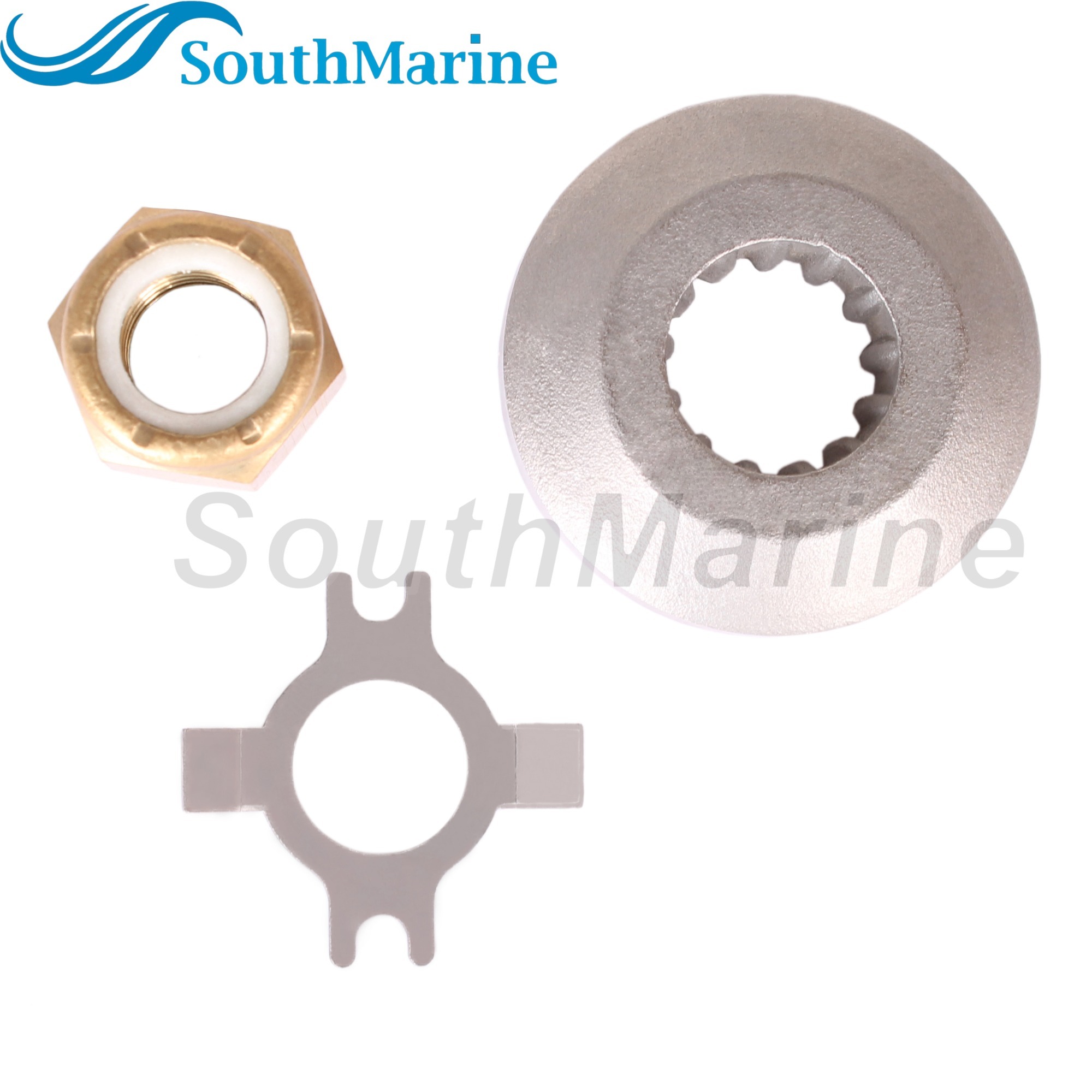 Outboard Motor 73345 92647M 73345A1 18-4233 Thrust Washer, 76281 Tab Washer, 69578Q1 18-3704 Propeller Nut for Mercury 25HP-70HP
