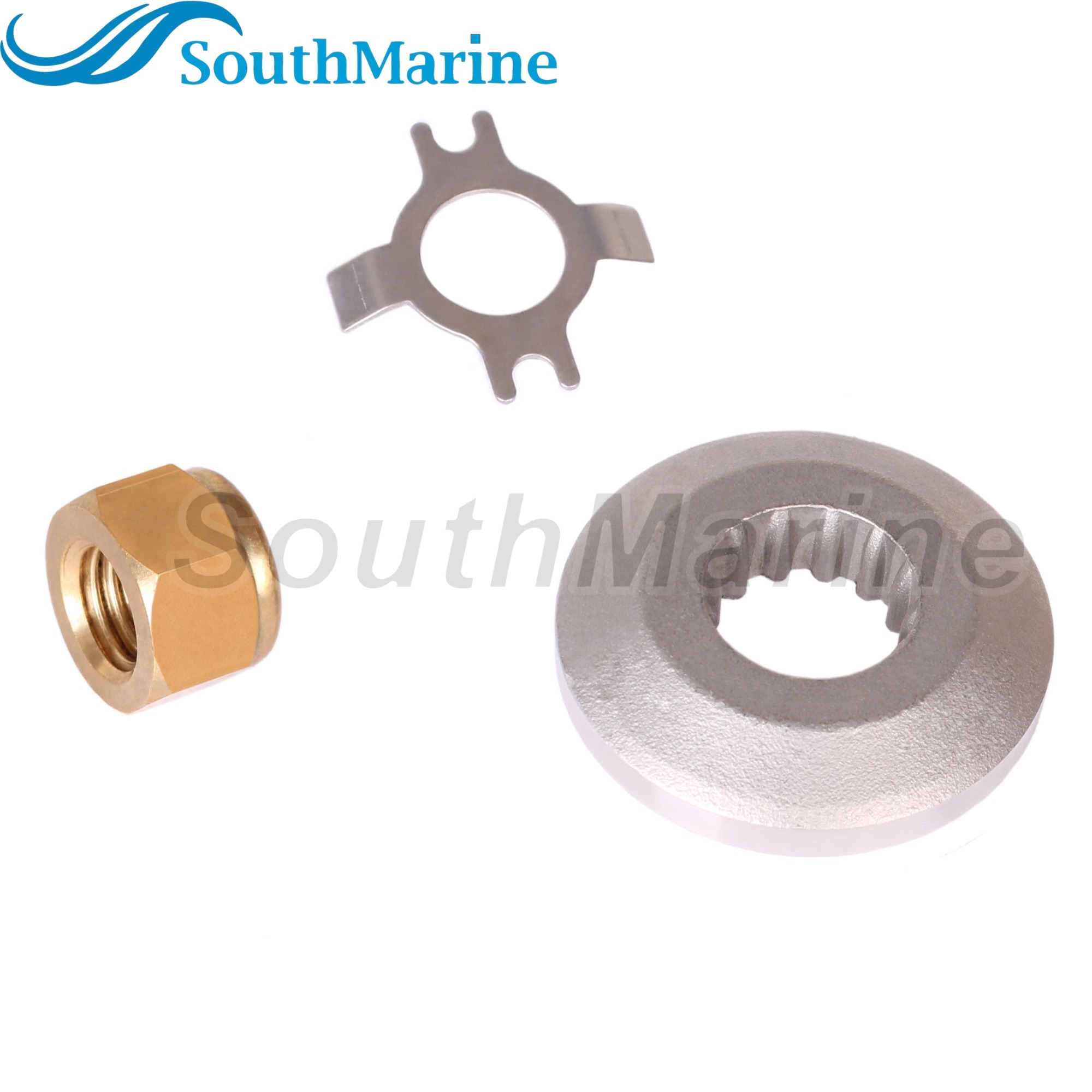 Outboard Motor 73345 92647M 73345A1 18-4233 Thrust Washer, 76281 Tab Washer, 69578Q1 18-3704 Propeller Nut for Mercury 25HP-70HP
