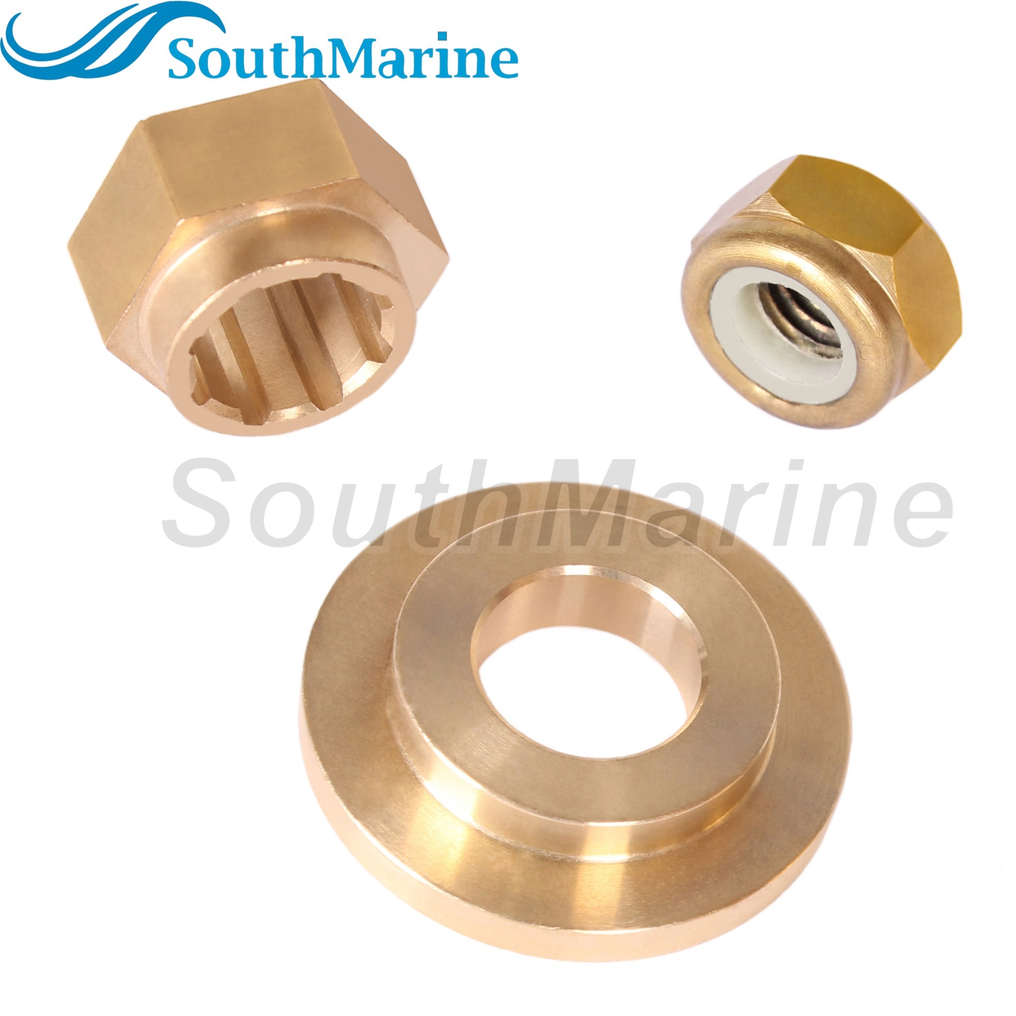 Outboard Motor 8219321 Thrust Washer, 23-420911 Spacer, 11-40140 13914 Propeller Nut for Mercury 6HP 8HP 9.9HP 10HP 15HP Prop Shaft