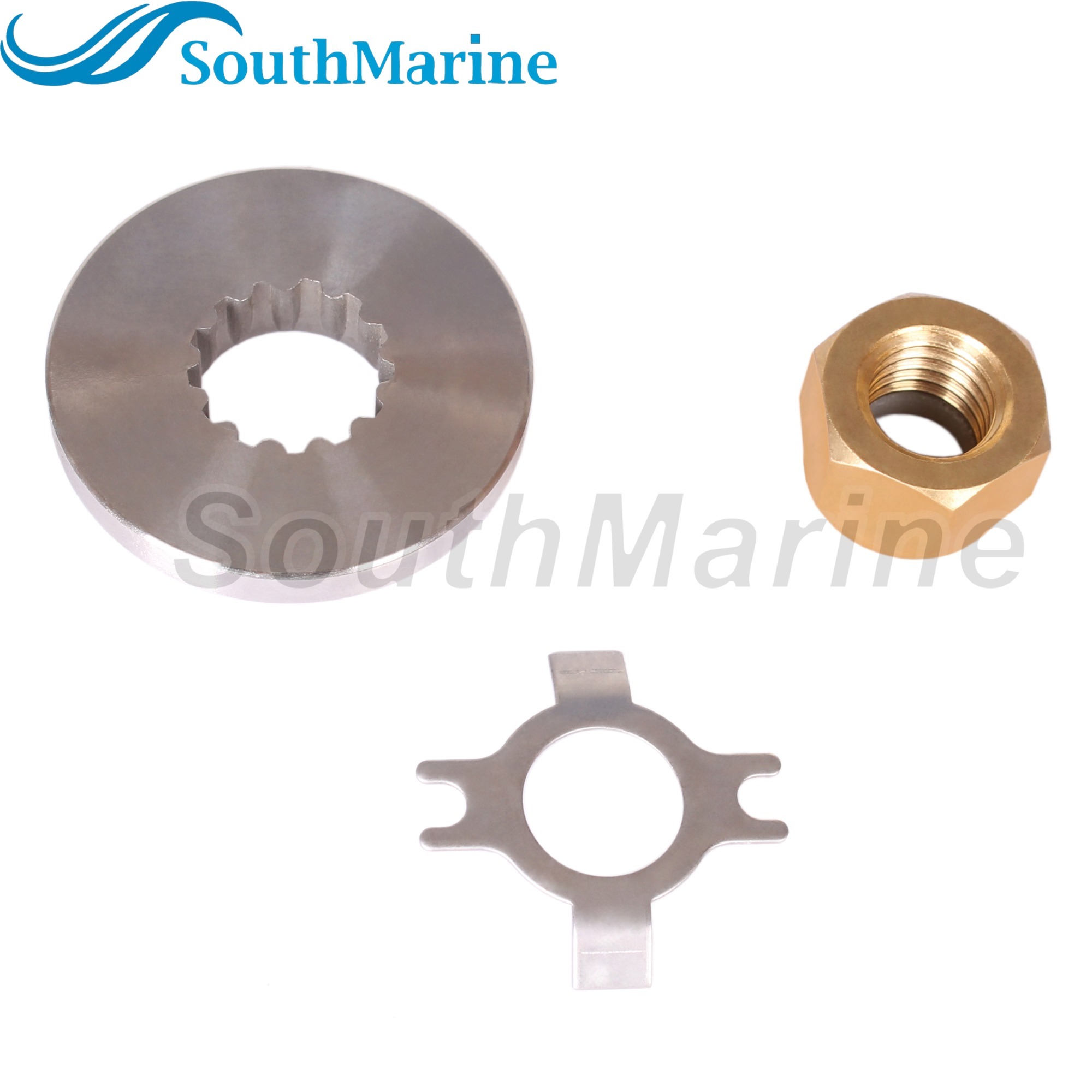 Outboard Motor 73345 92647M 73345A1 18-4233 Thrust Washer, 76281 Tab Washer, 69578Q1 18-3704 Propeller Nut for Mercury 25HP-70HP