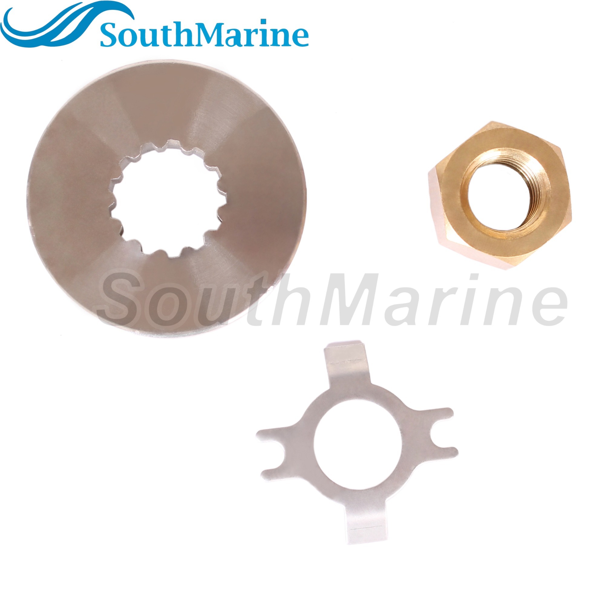 Outboard Motor 73345 92647M 73345A1 18-4233 Thrust Washer, 76281 Tab Washer, 69578Q1 18-3704 Propeller Nut for Mercury 25HP-70HP