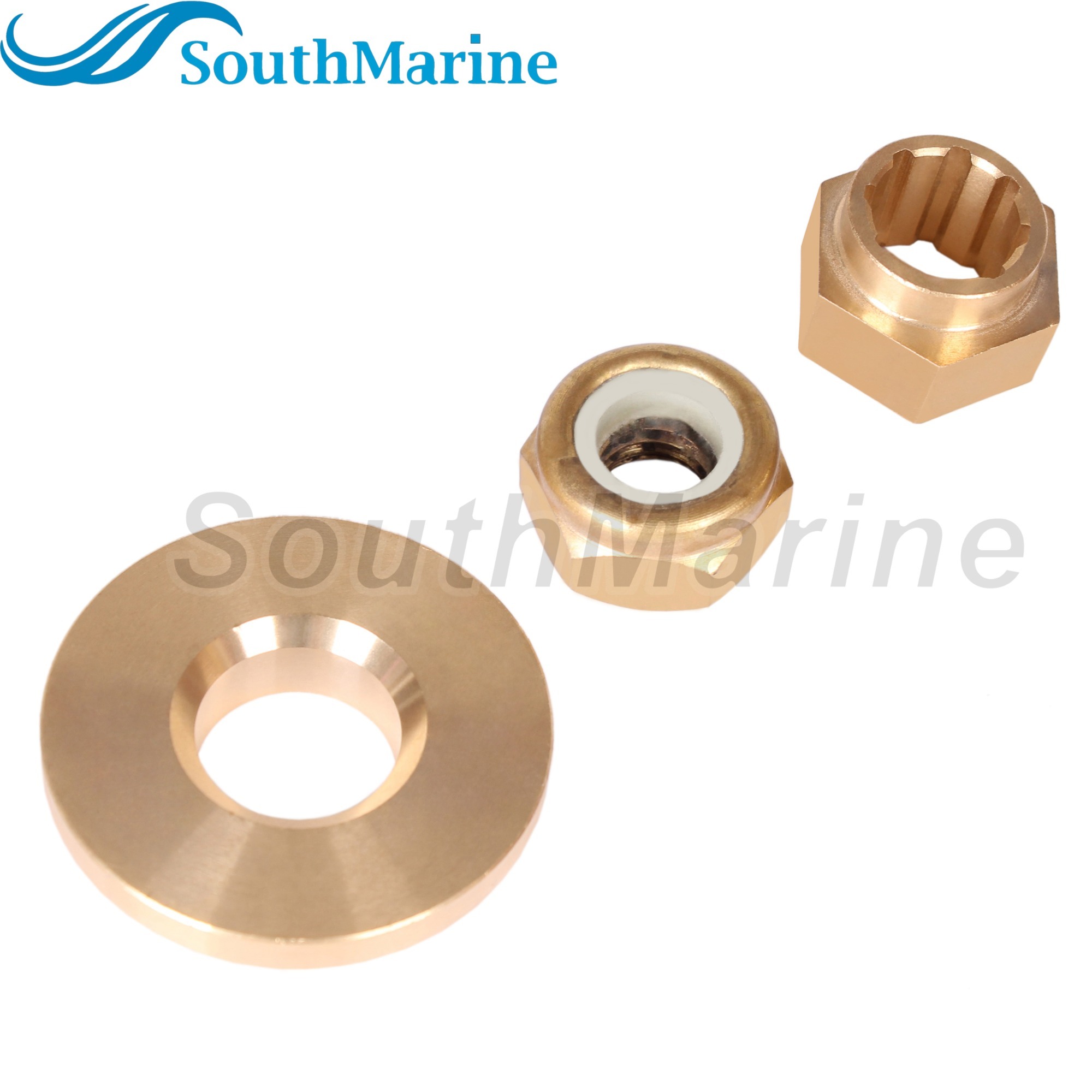 Outboard Motor 8219321 Thrust Washer, 23-420911 Spacer, 11-40140 13914 Propeller Nut for Mercury 6HP 8HP 9.9HP 10HP 15HP Prop Shaft