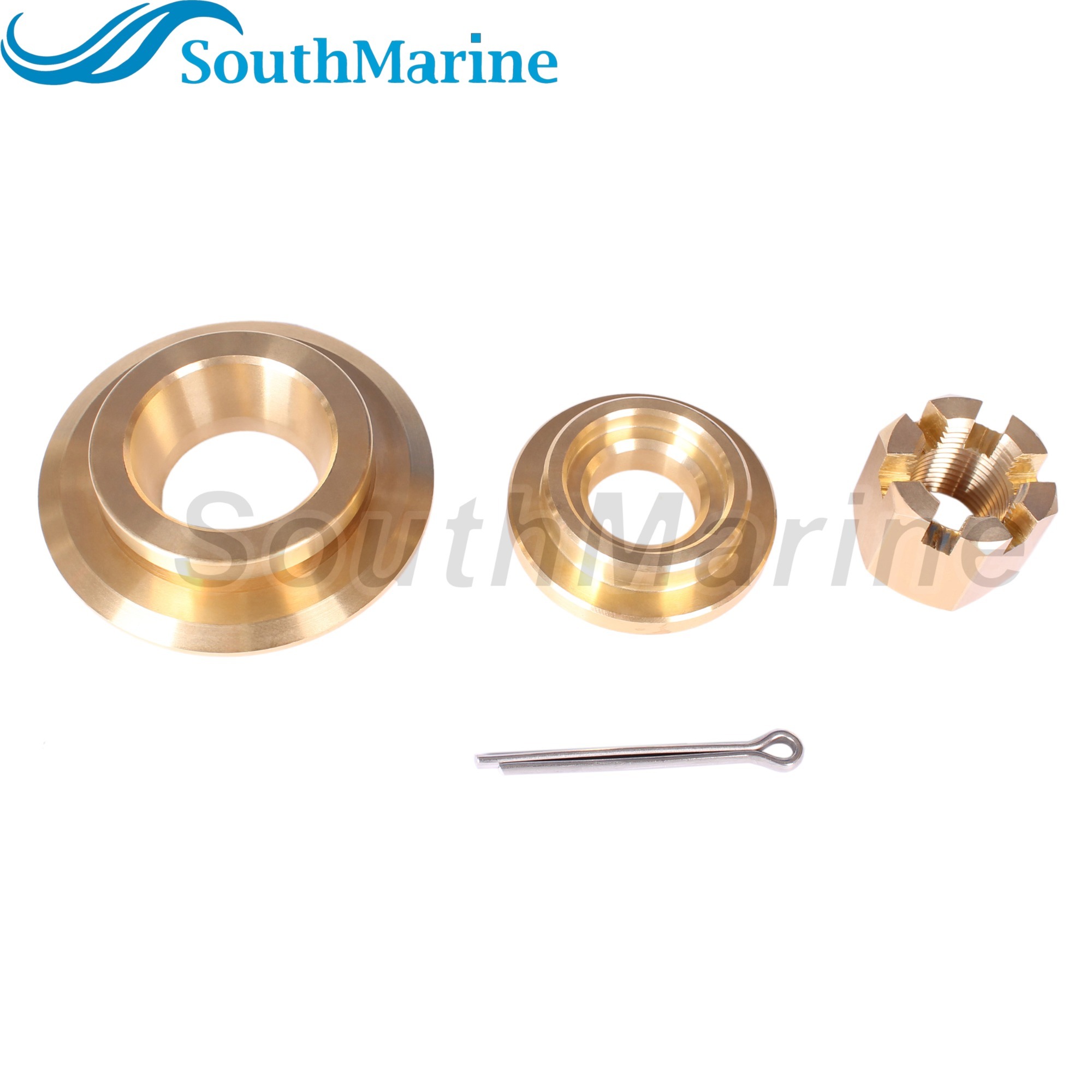 Outboard Motor 90506-ZX2-C00 Washer, 90512-ZX2-C00 Propeller Spacer, 90301-ZW1-B00 Castle Nut, 90758-ZW1-B00 Cotter Pin for Honda 115HP 135HP 150HP 17