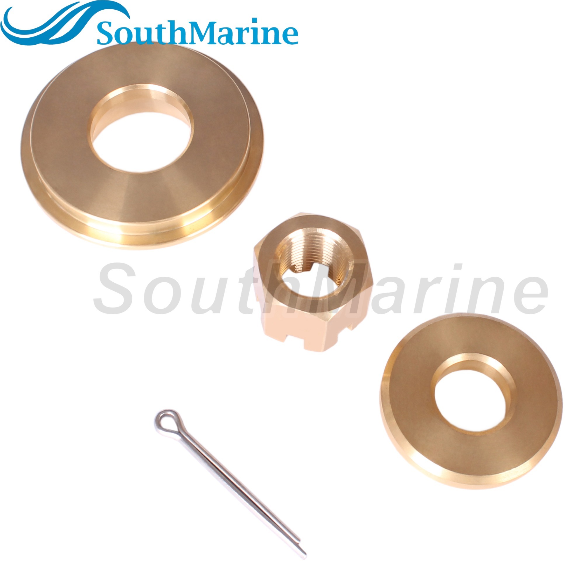 Outboard Motor 90506-ZX2-C00 Washer, 90512-ZX2-C00 Propeller Spacer, 90301-ZW1-B00 Castle Nut, 90758-ZW1-B00 Cotter Pin for Honda 115HP 135HP 150HP 17