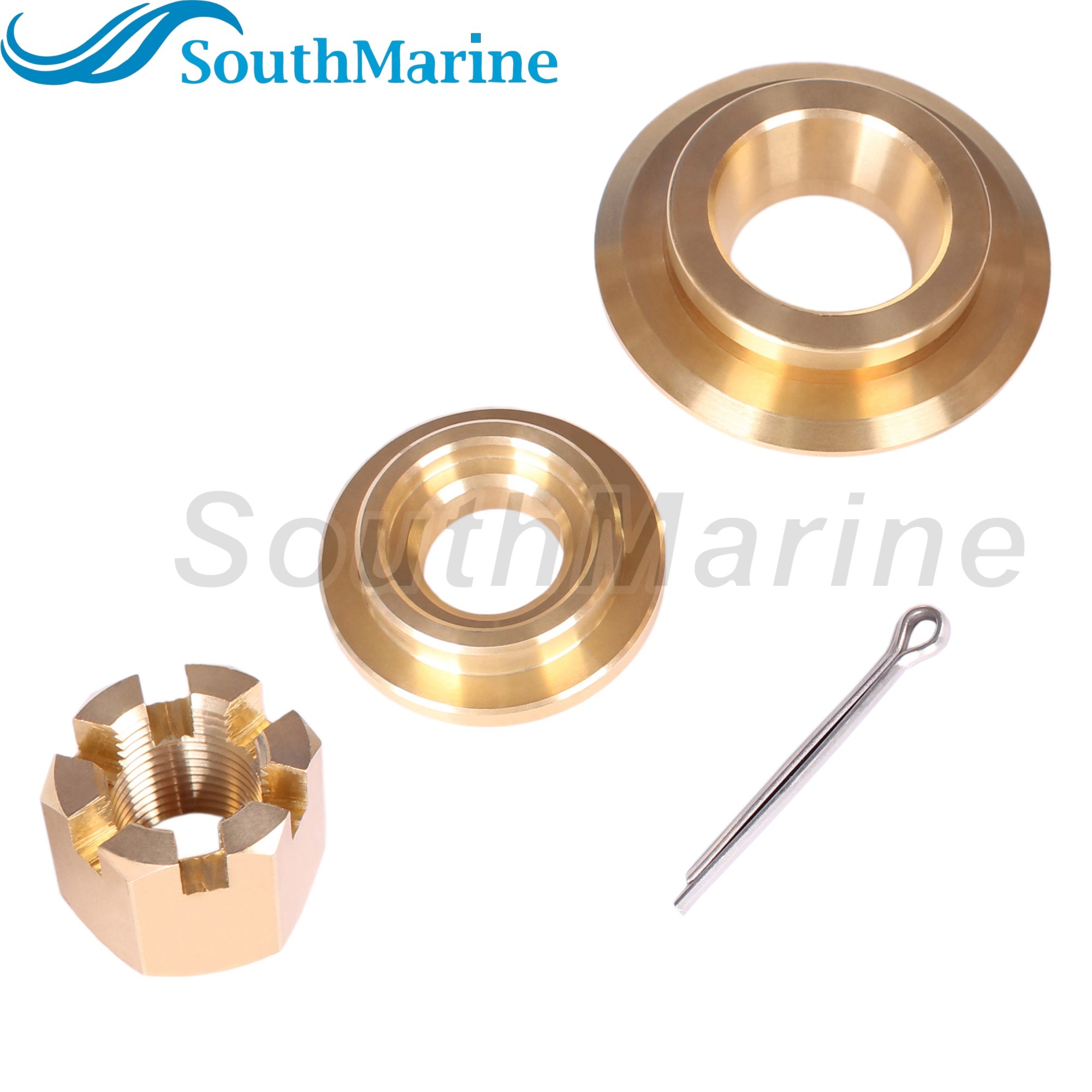 Outboard Motor 90506-ZX2-C00 Washer, 90512-ZX2-C00 Propeller Spacer, 90301-ZW1-B00 Castle Nut, 90758-ZW1-B00 Cotter Pin for Honda 115HP 135HP 150HP 17