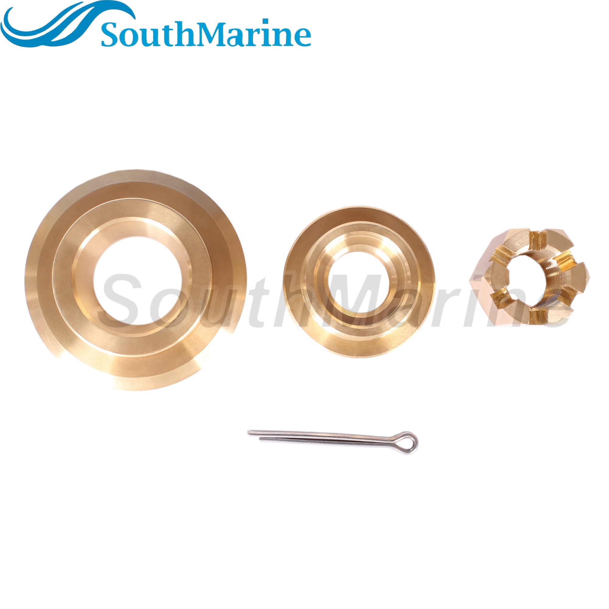 Outboard Motor 90506-ZX2-C00 Washer, 90512-ZX2-C00 Propeller Spacer, 90301-ZW1-B00 Castle Nut, 90758-ZW1-B00 Cotter Pin for Honda 115HP 135HP 150HP 17