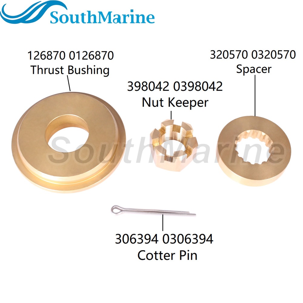 Outboard 0126870 Thrust Bushing, 0320570 Spacer, 0434153 434153 Propeller Hardware Kits for Evinrude Johnson BRP V4 V6 V8 120HP-300HP