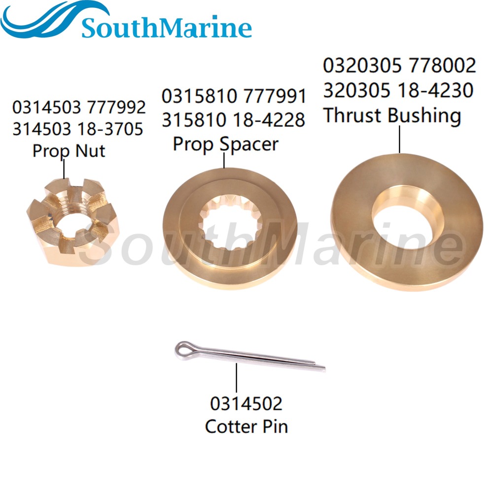 Outboard Motor 0320305 18-4230 Thrust Bushing 0315810 Washer Spacer for Evinrude Johnson BRP 35HP-75HP Propeller Hardware Kit