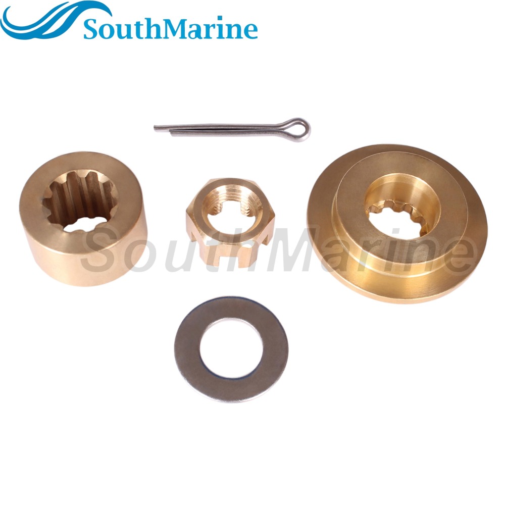 Outboard Motor 57632-95J00 Stopper Propeller Bush 57633-96300 09160-14028 Spacer, 09141-14008 Prop Nut for Suzuki 25HP 30HP