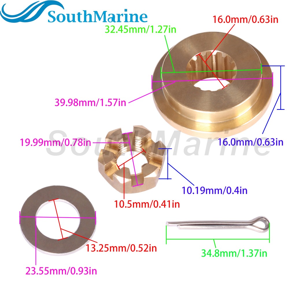Outboard 362-64231-0 Thrust Holder, for Tohatsu Nissan 9.9HP-20HP, 5040131 for Evinrude Johnson, 3V9-87326-0 Propeller Nut Kits