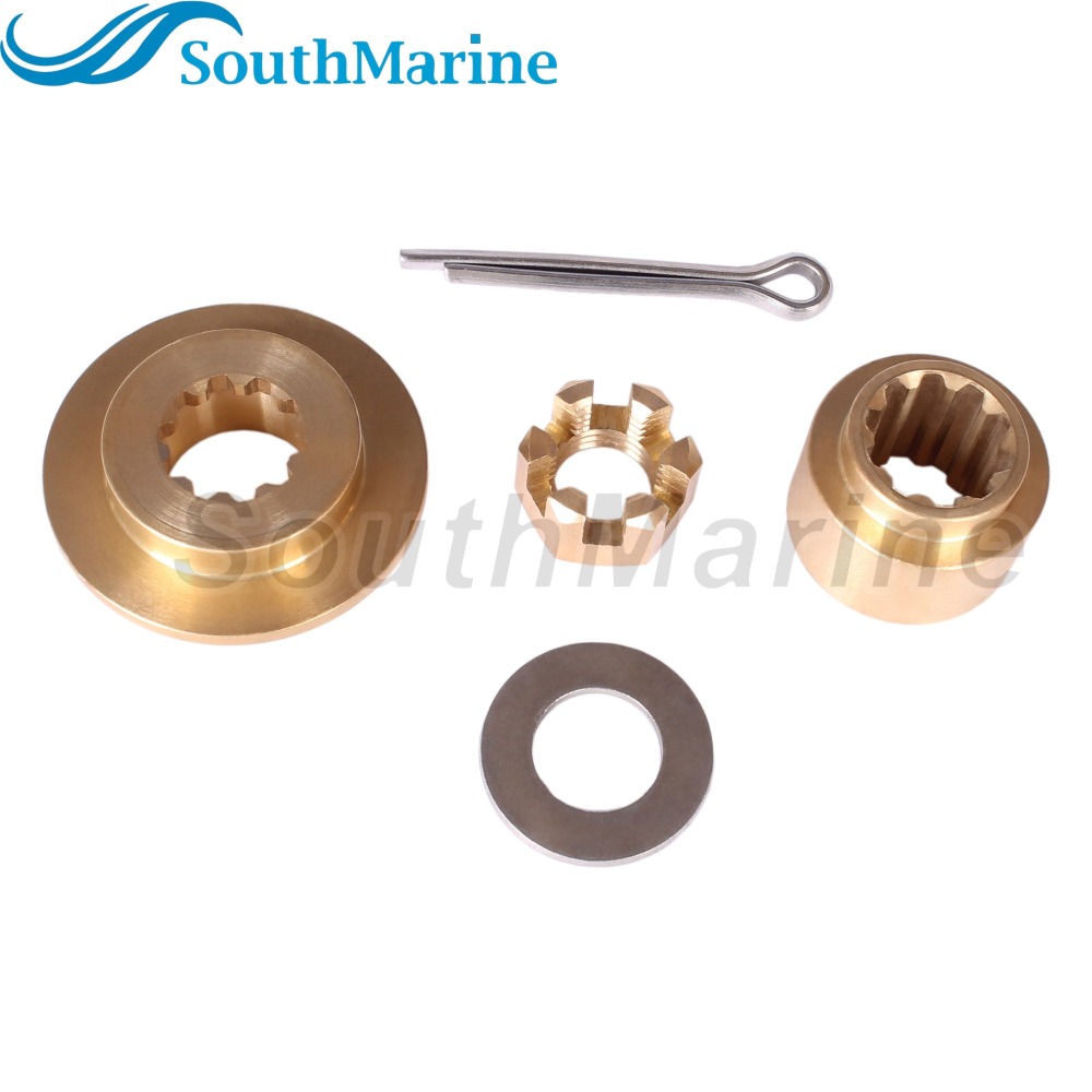 Outboard Motor 57632-95J00 Stopper Propeller Bush 57633-96300 09160-14028 Spacer, 09141-14008 Prop Nut for Suzuki 25HP 30HP