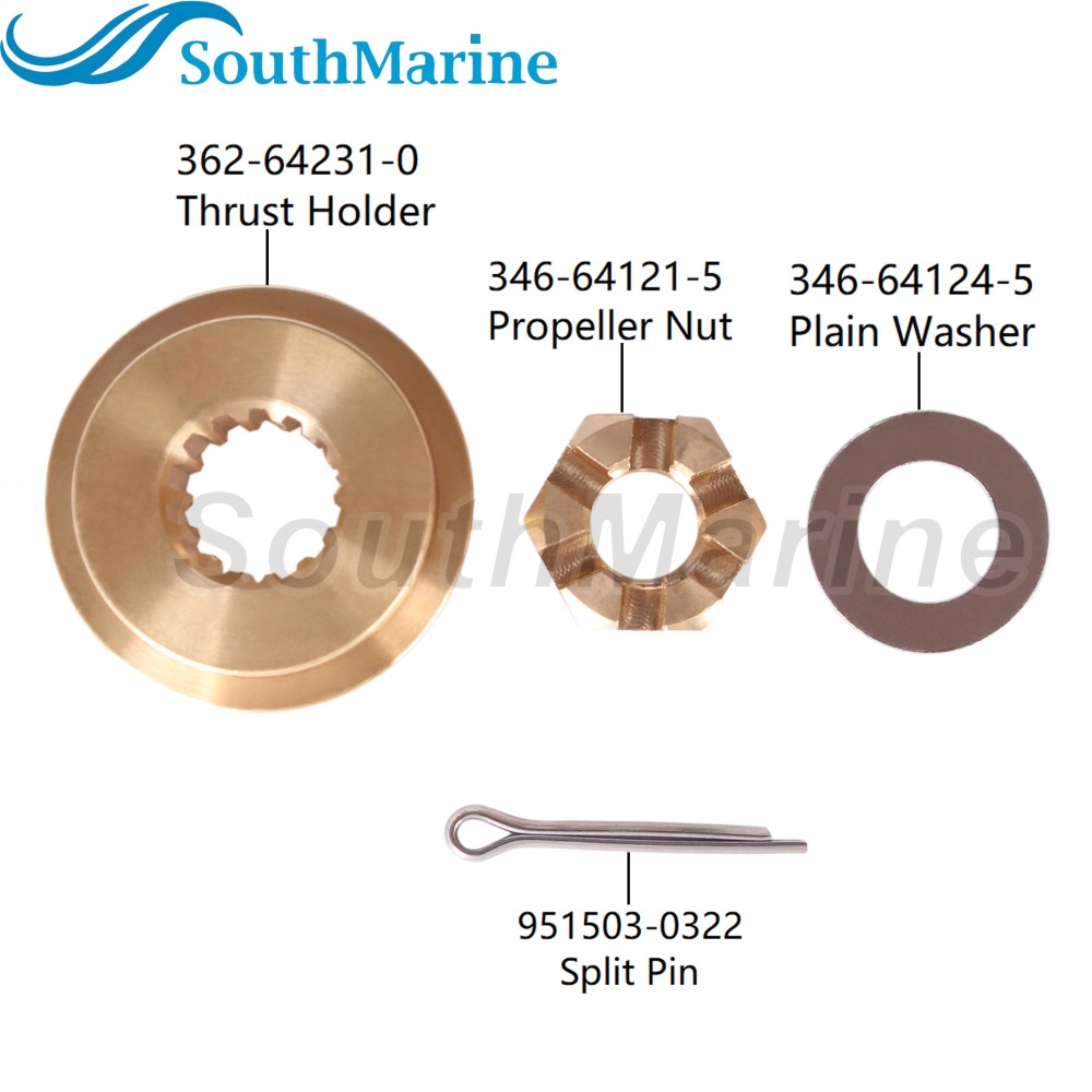 Outboard 362-64231-0 Thrust Holder, for Tohatsu Nissan 9.9HP-20HP, 5040131 for Evinrude Johnson, 3V9-87326-0 Propeller Nut Kits