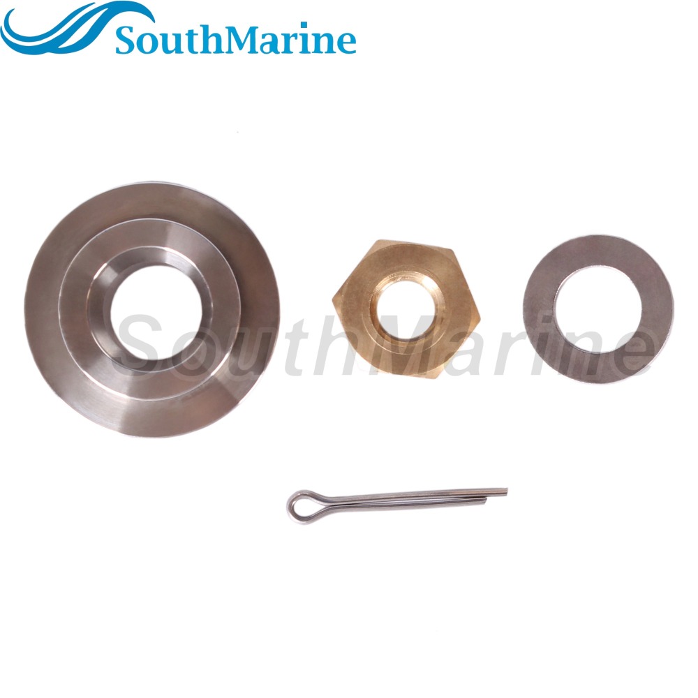 Outboard Motor 6E7-45987-00 01 F15-06000015 Spacer, 90201-10M01 Washer, 90171-10M01 Castle Nut for Yamaha Parsun HDX 8HP-20HP