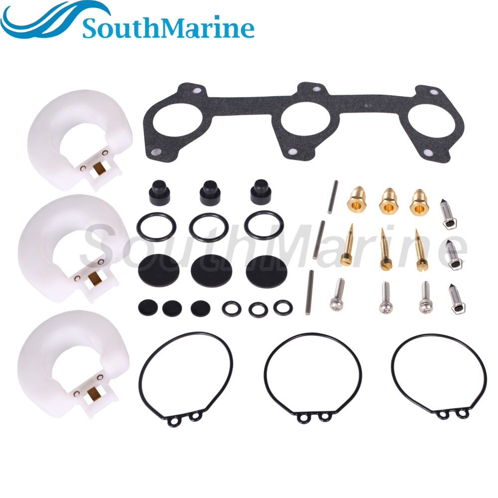 Outboard Motor 6H3-W0093-02 01 00 03 18-7766 Carburetor Repair Rebuild Kit & Gasket for Yamaha 60HP 70HP