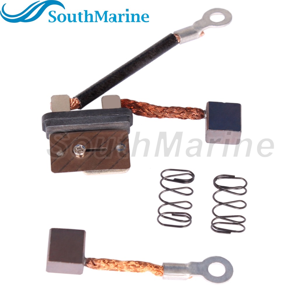 Outboard Motor 63P-82181-10 63P-43892-10 Trim Tilt Motor Carbon Brush Set with 62X-4386K-00 Spring for Yamaha 115HP 150HP