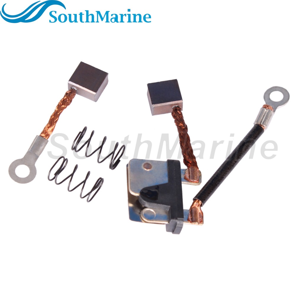 Outboard Motor 63P-82181-10 63P-43892-10 Trim Tilt Motor Carbon Brush Set with 62X-4386K-00 Spring for Yamaha 115HP 150HP