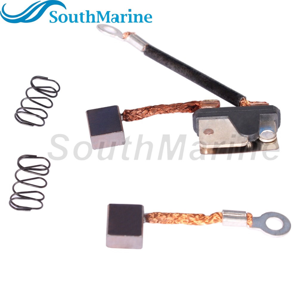Outboard Motor 63P-82181-10 63P-43892-10 Trim Tilt Motor Carbon Brush Set with 62X-4386K-00 Spring for Yamaha 115HP 150HP