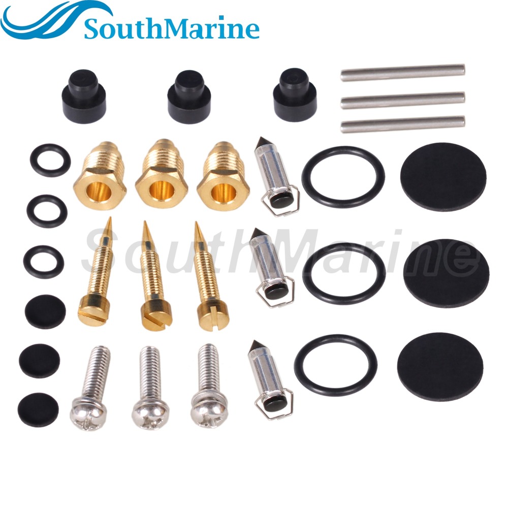 Outboard Motor 6H3-W0093-02 01 00 03 18-7766 Carburetor Repair Rebuild Kit & Gasket for Yamaha 60HP 70HP