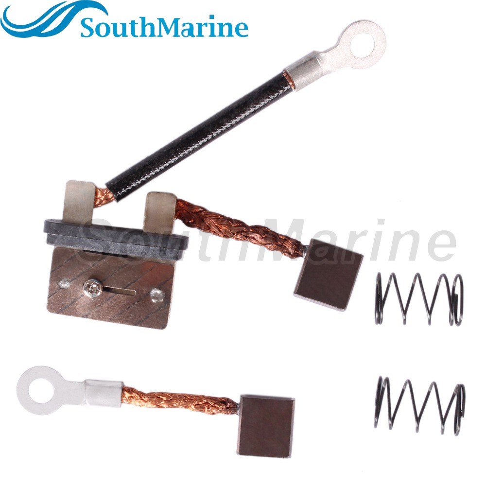 Outboard Motor 63P-82181-10 63P-43892-10 Trim Tilt Motor Carbon Brush Set with 62X-4386K-00 Spring for Yamaha 115HP 150HP