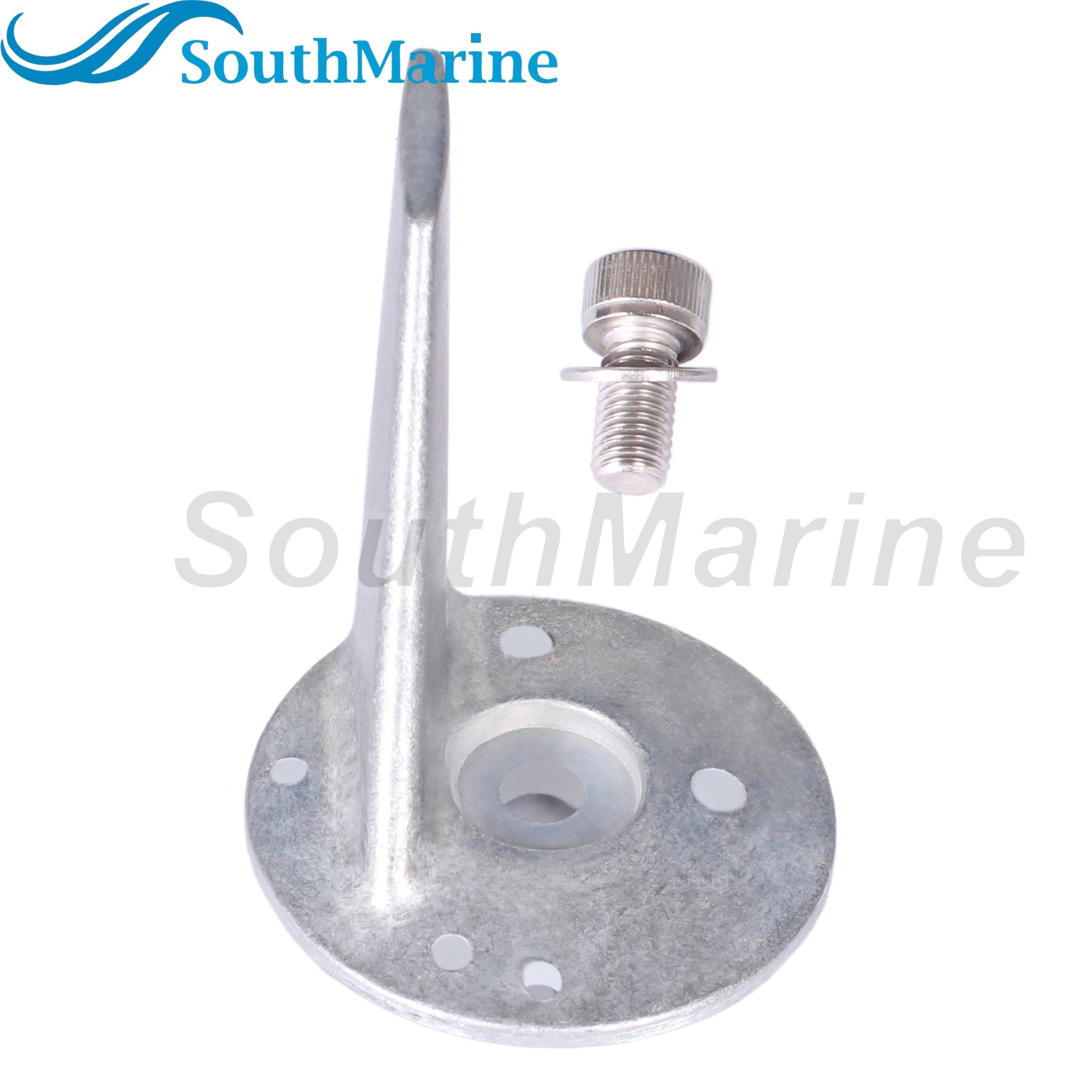 Outboard Motor 55125-95500 Trim Tab Anode with Bolt 09117-08037 for Suzuki 40HP-85HP, 5031536 5031215 for Evinrude Johnson BRP