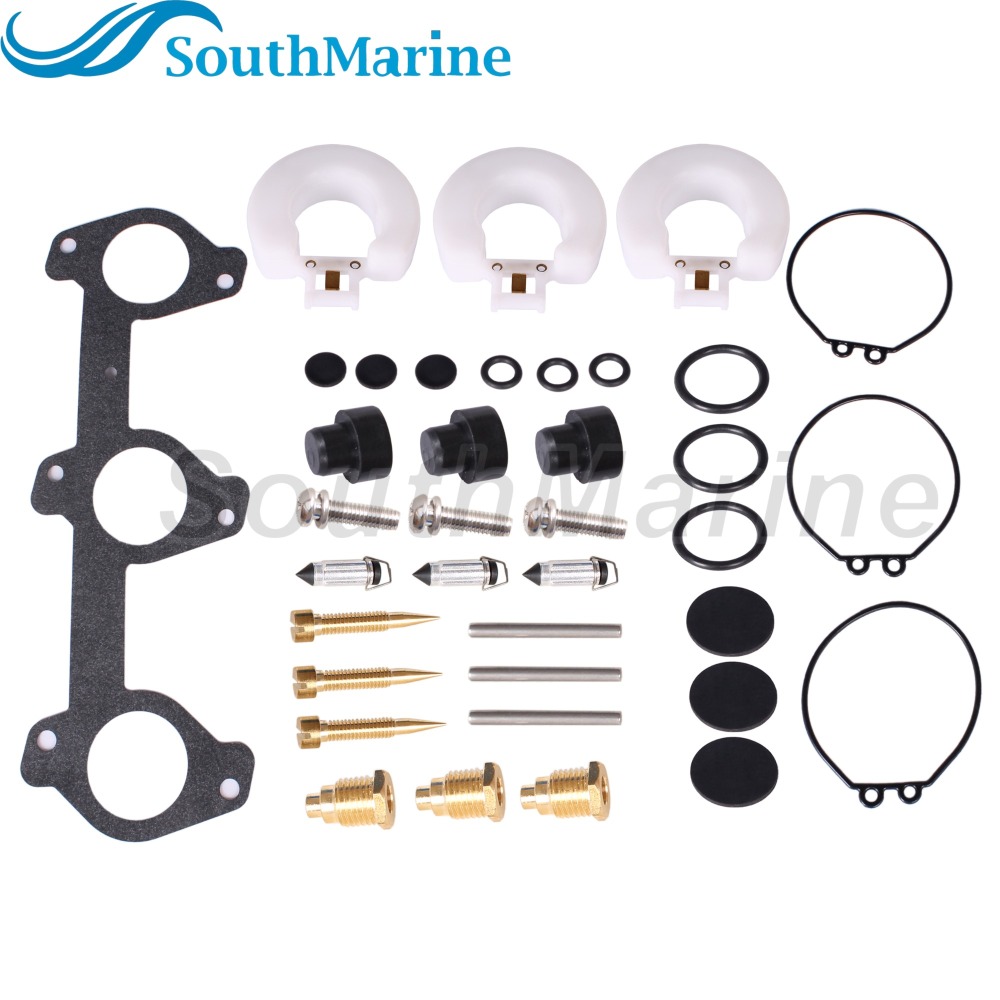 Outboard Motor 6H3-W0093-02 01 00 03 18-7766 Carburetor Repair Rebuild Kit & Gasket for Yamaha 60HP 70HP