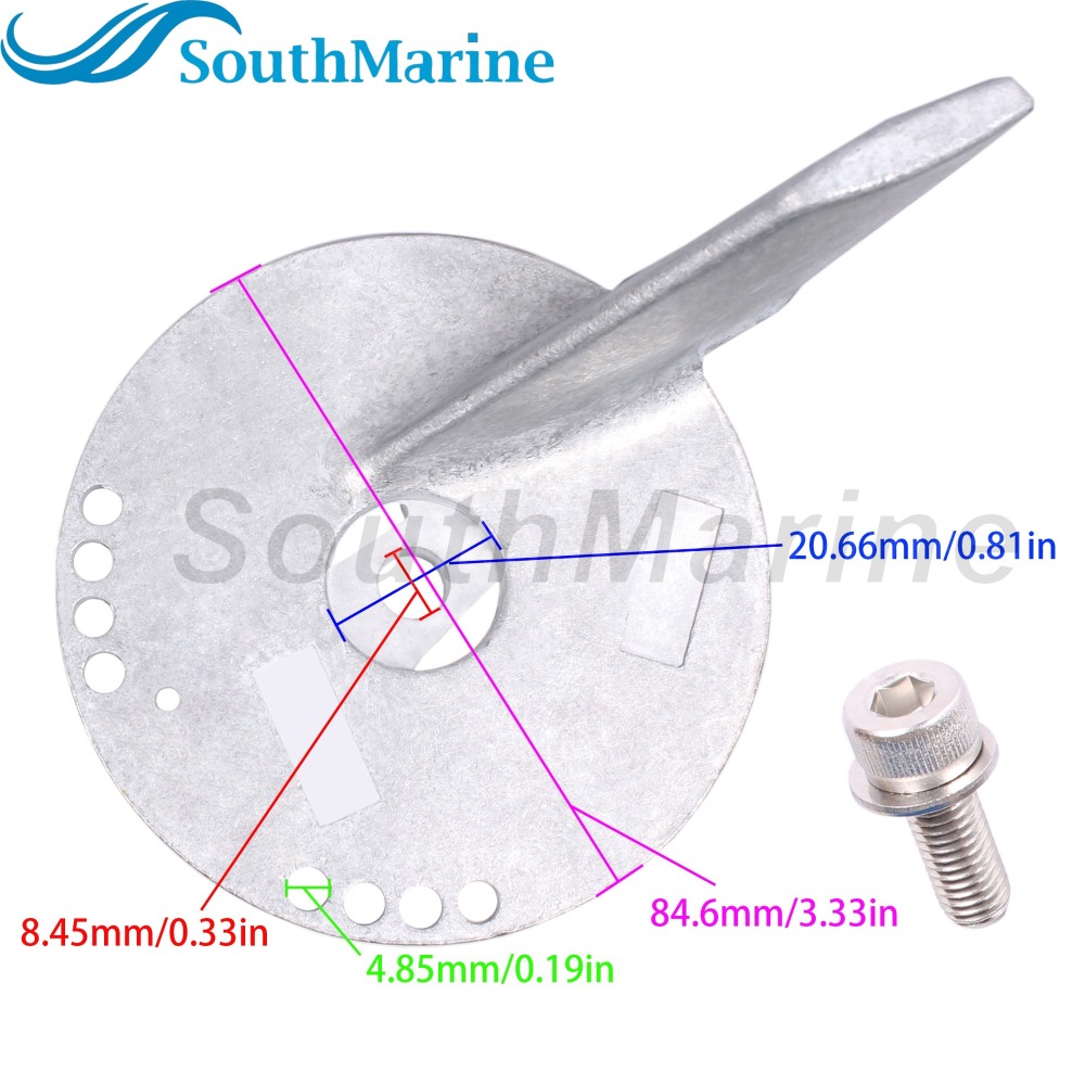 Outboard Motor 55125-90J00 55125-90J01 Trim Tab Anode, Bolt 09116-08137 for Suzuki 50HP-140HP, 5032929 for Evinrude Johnson