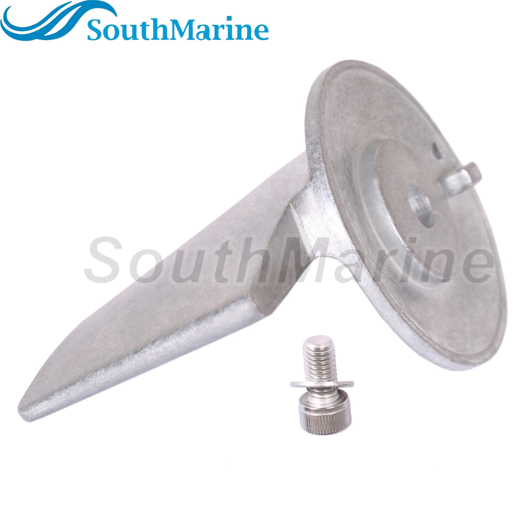 Outboard Motor 55125-95500 Trim Tab Anode with Bolt 09117-08037 for Suzuki 40HP-85HP, 5031536 5031215 for Evinrude Johnson BRP