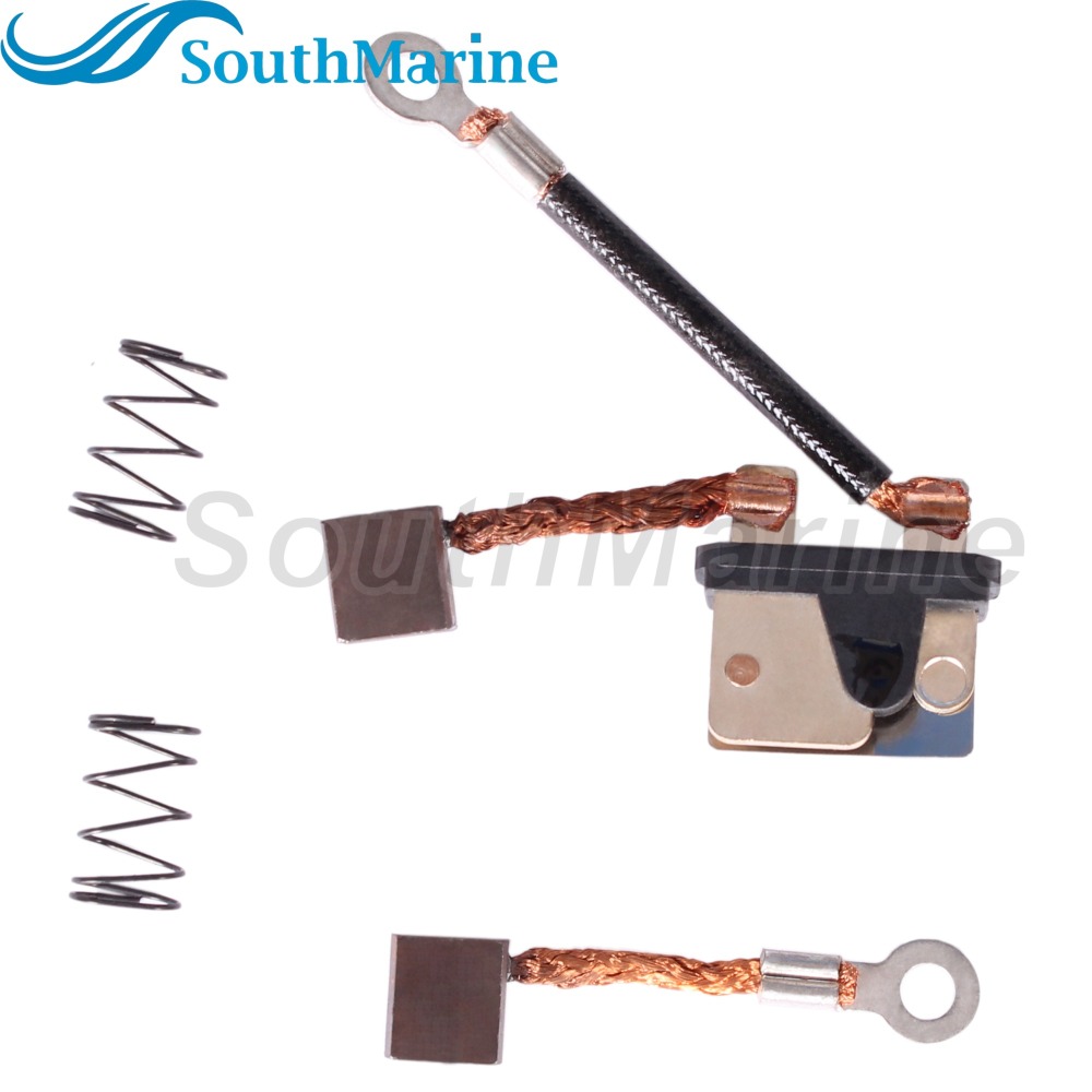 Outboard Motor 63P-82181-10 63P-43892-10 Trim Tilt Motor Carbon Brush Set with 62X-4386K-00 Spring for Yamaha 115HP 150HP