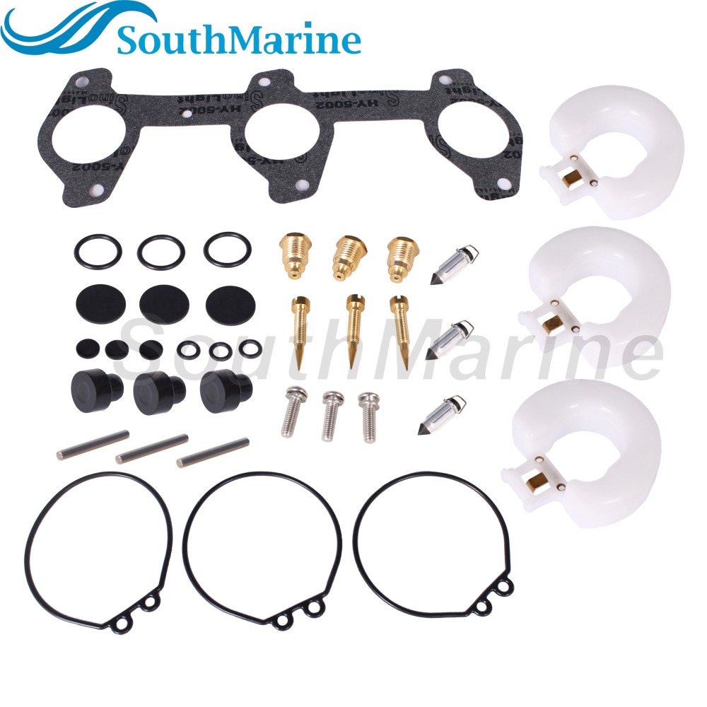 Outboard Motor 6H3-W0093-02 01 00 03 18-7766 Carburetor Repair Rebuild Kit & Gasket for Yamaha 60HP 70HP