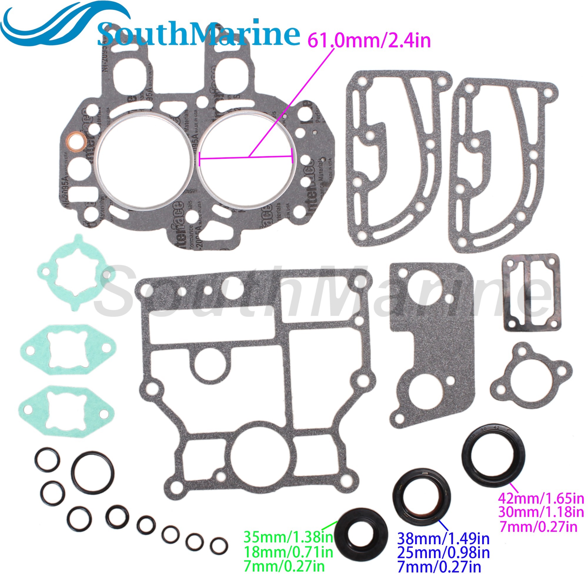 Boat Engine 6G8-W0001-A3 03 02 Power Head Gasket Kits for Yamaha 9.9HP