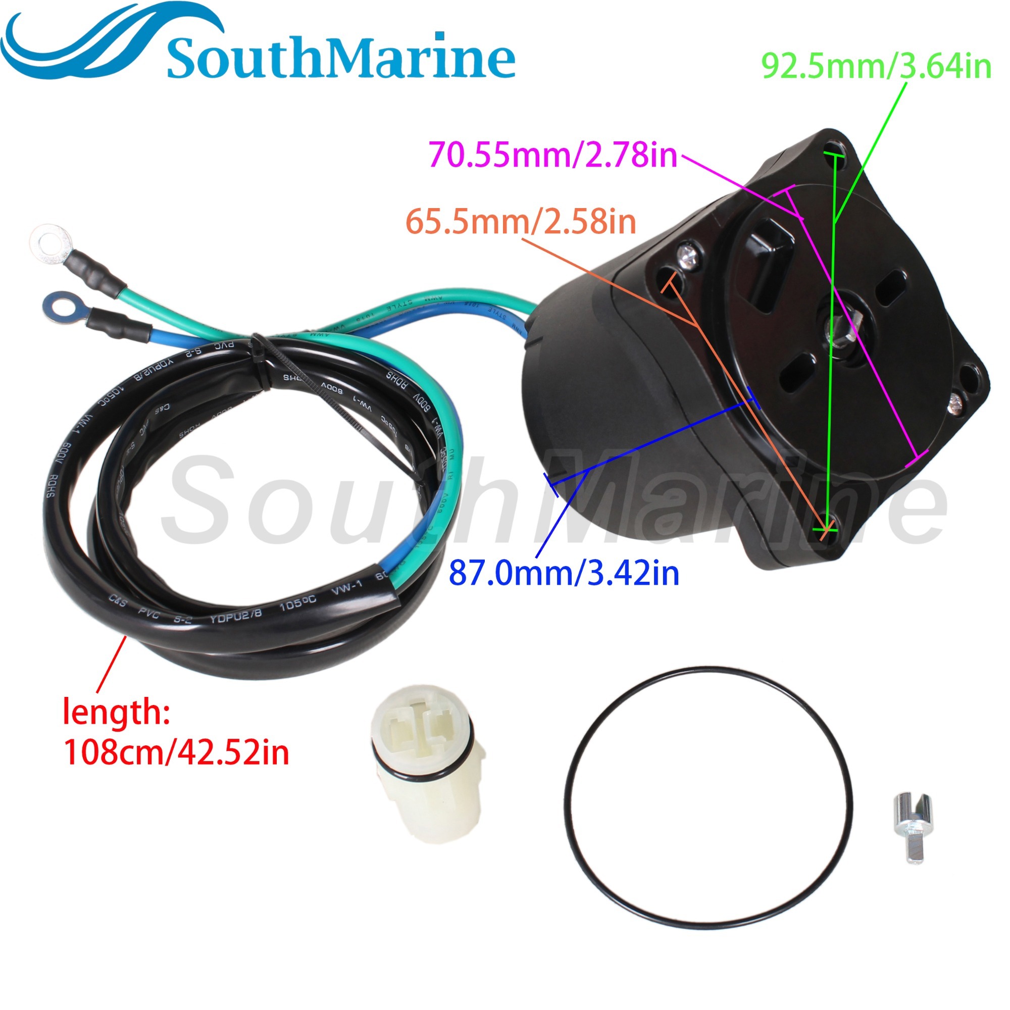 Outboard Motor 3E0-77180-0 3E0771800M 3T9-77180-0 3T9771800M Power Tilt Trim Motor for Tohatsu Nissan 60HP-140HP