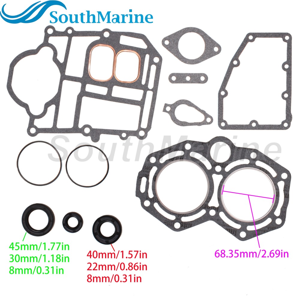 Boat Engine 3A1-87121-0 3A1871210M Power Head Gasket Kits for Tohatsu Nissan 25HP 30HP, 812939A18 8M0084273 for Mercury