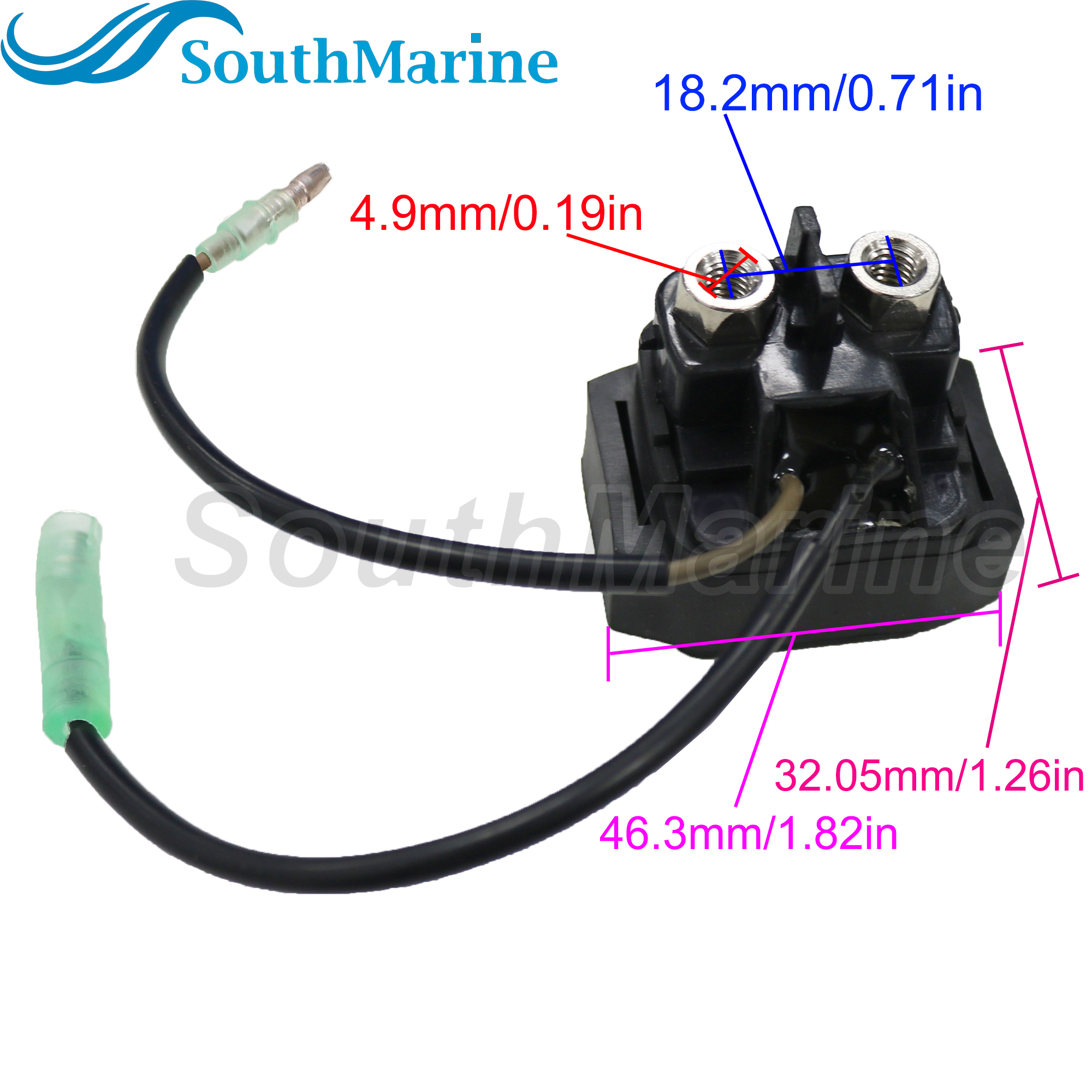 Boat Engine 004-127 6AW-8194A-00 Starter Relay / Solenoid Switch for Yamaha Outboard Motor F30 F40 F300 F350 30HP 40HP 350HP